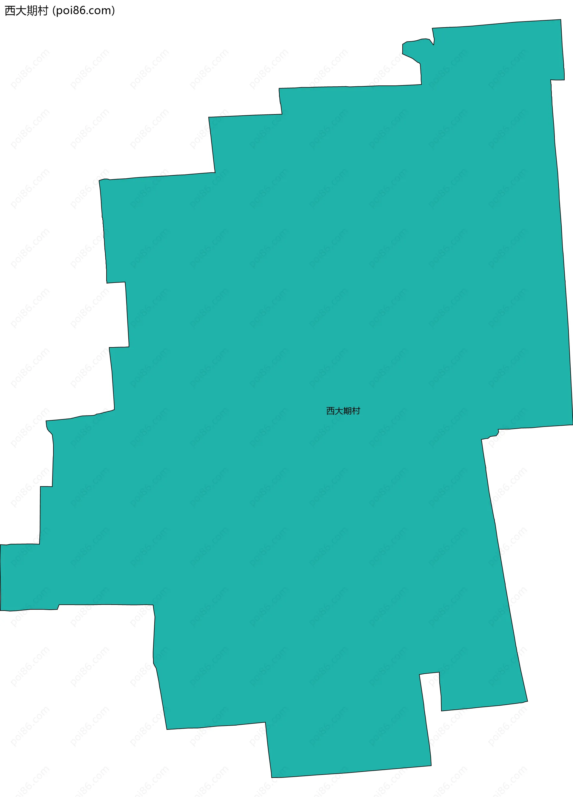 西大期村边界地图