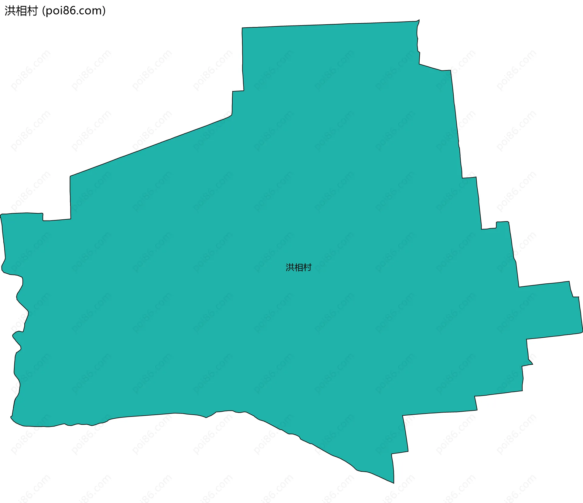 洪相村边界地图