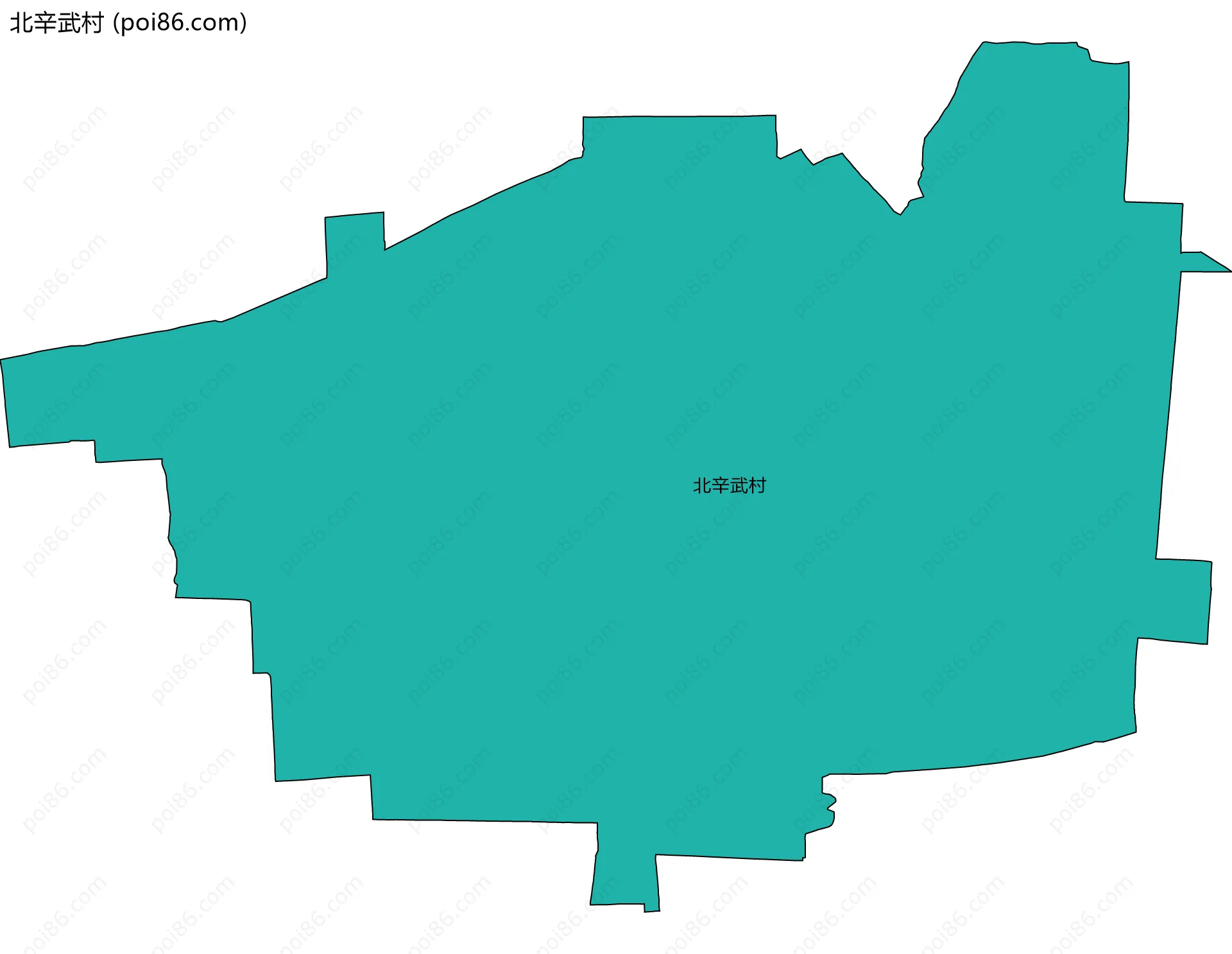 北辛武村边界地图