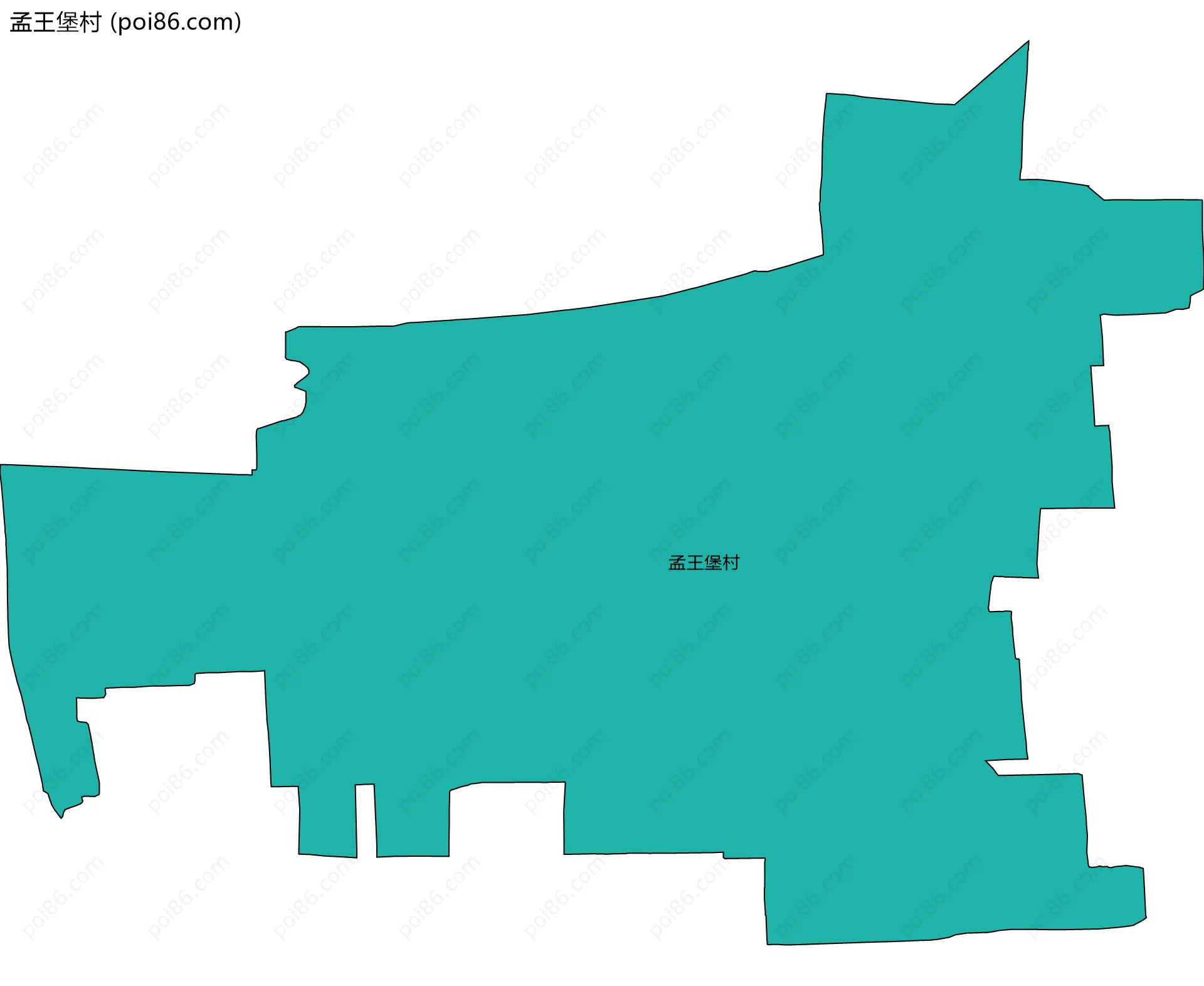 孟王堡村边界地图
