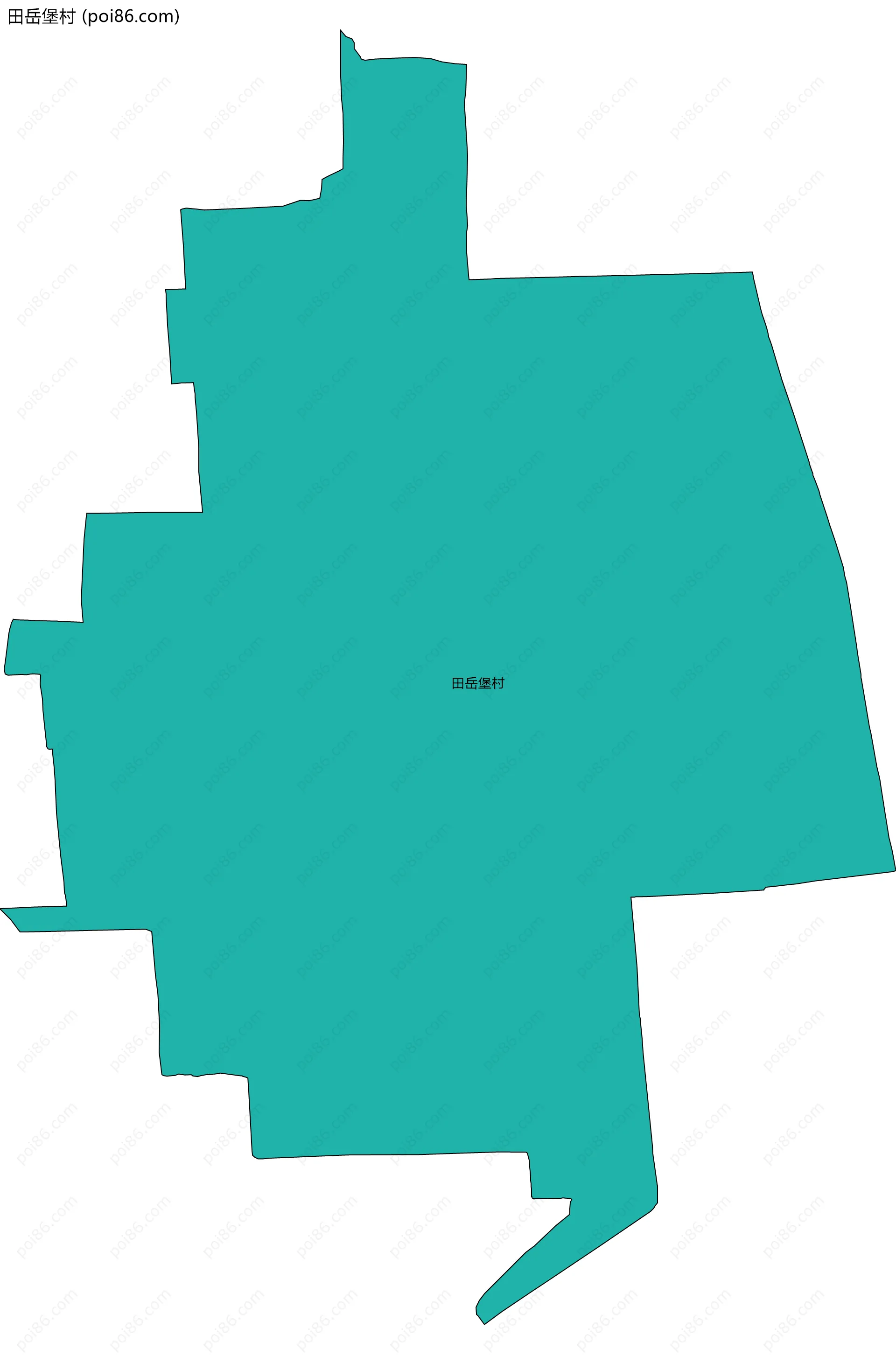 田岳堡村边界地图