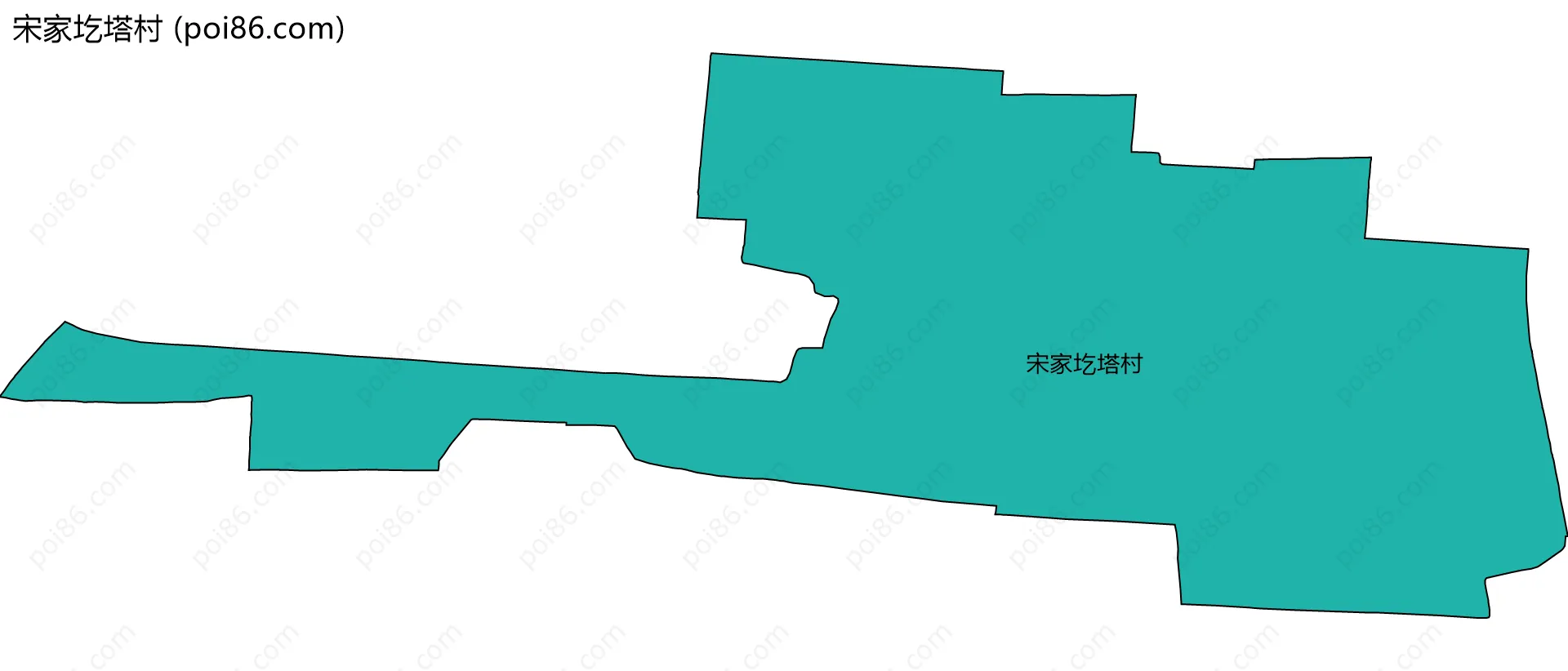 宋家圪塔村边界地图