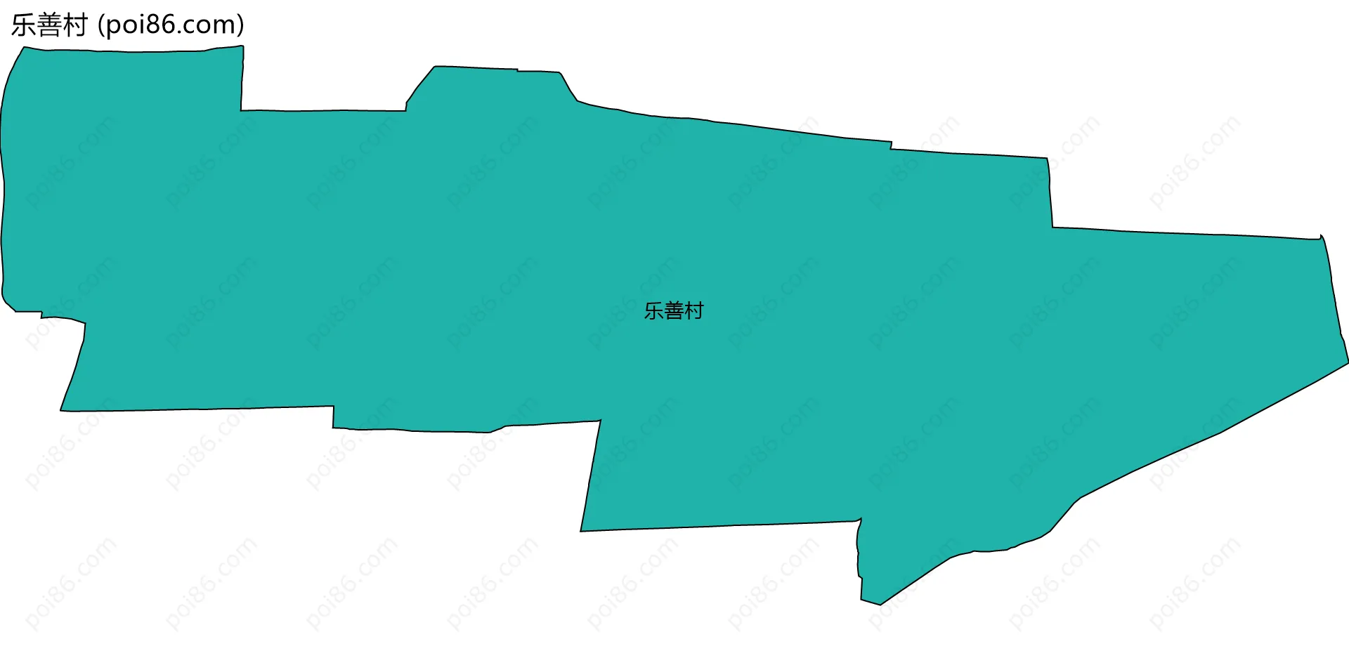 乐善村边界地图