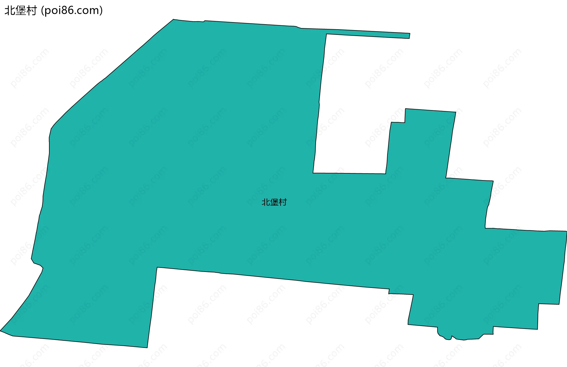 北堡村边界地图