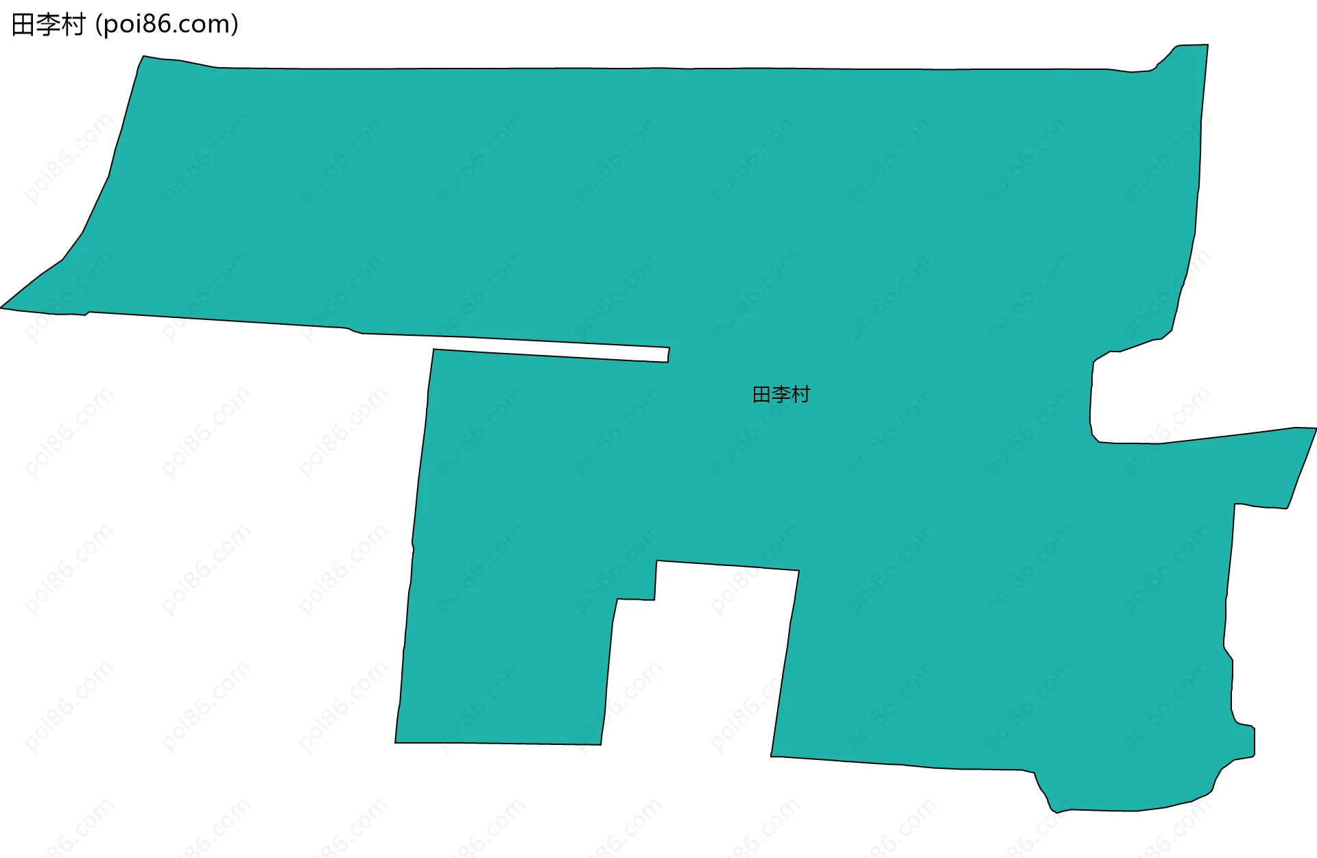 田李村边界地图