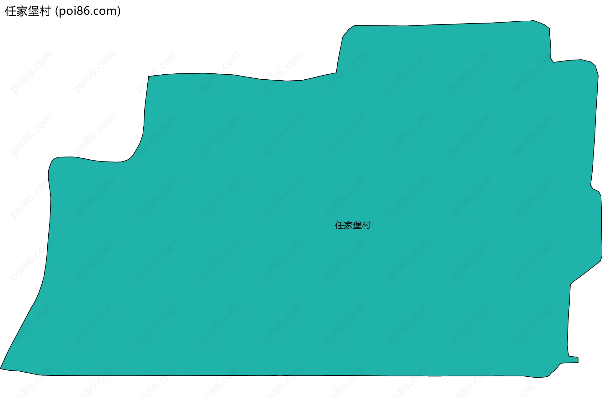 任家堡村边界地图
