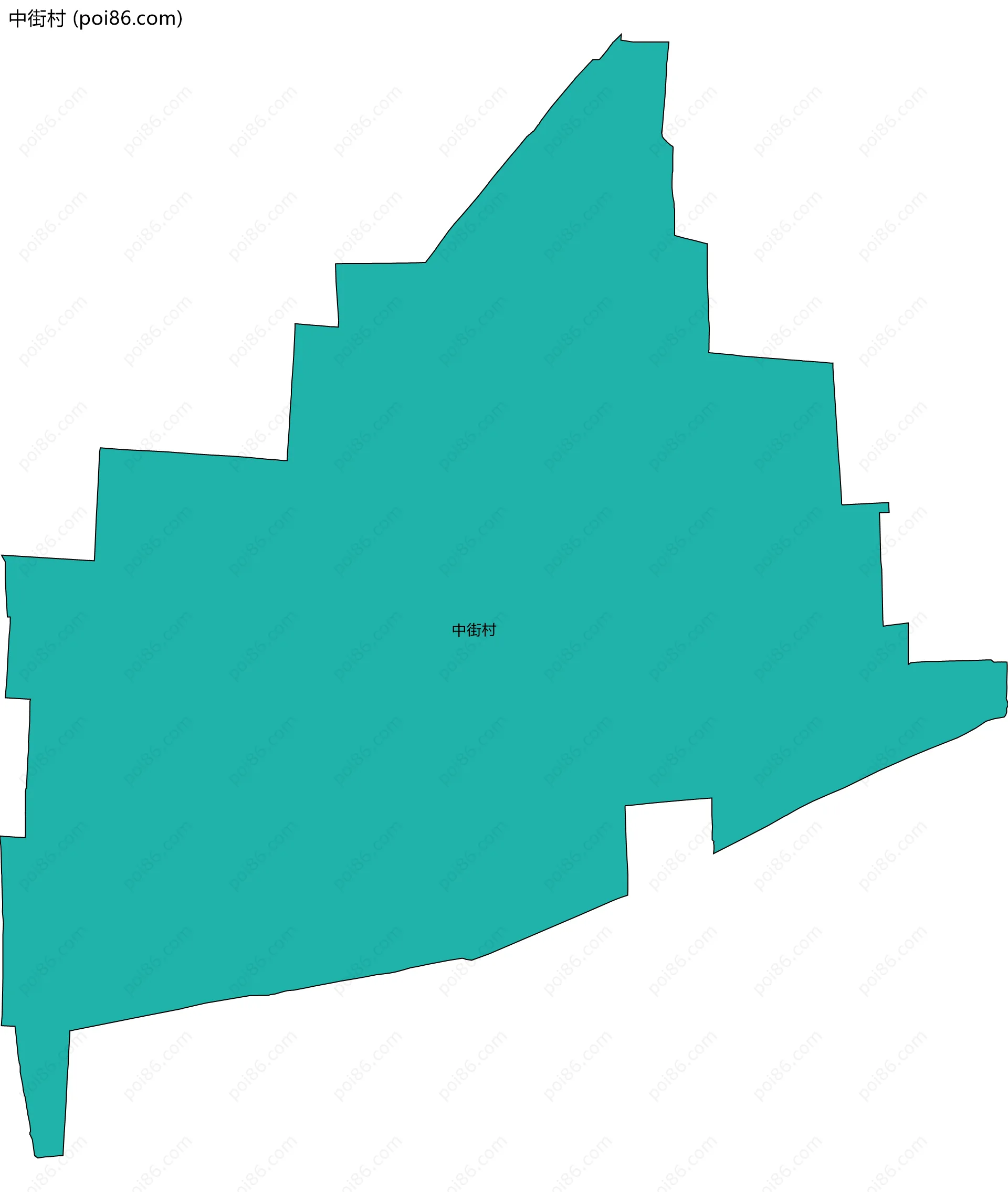 中街村边界地图