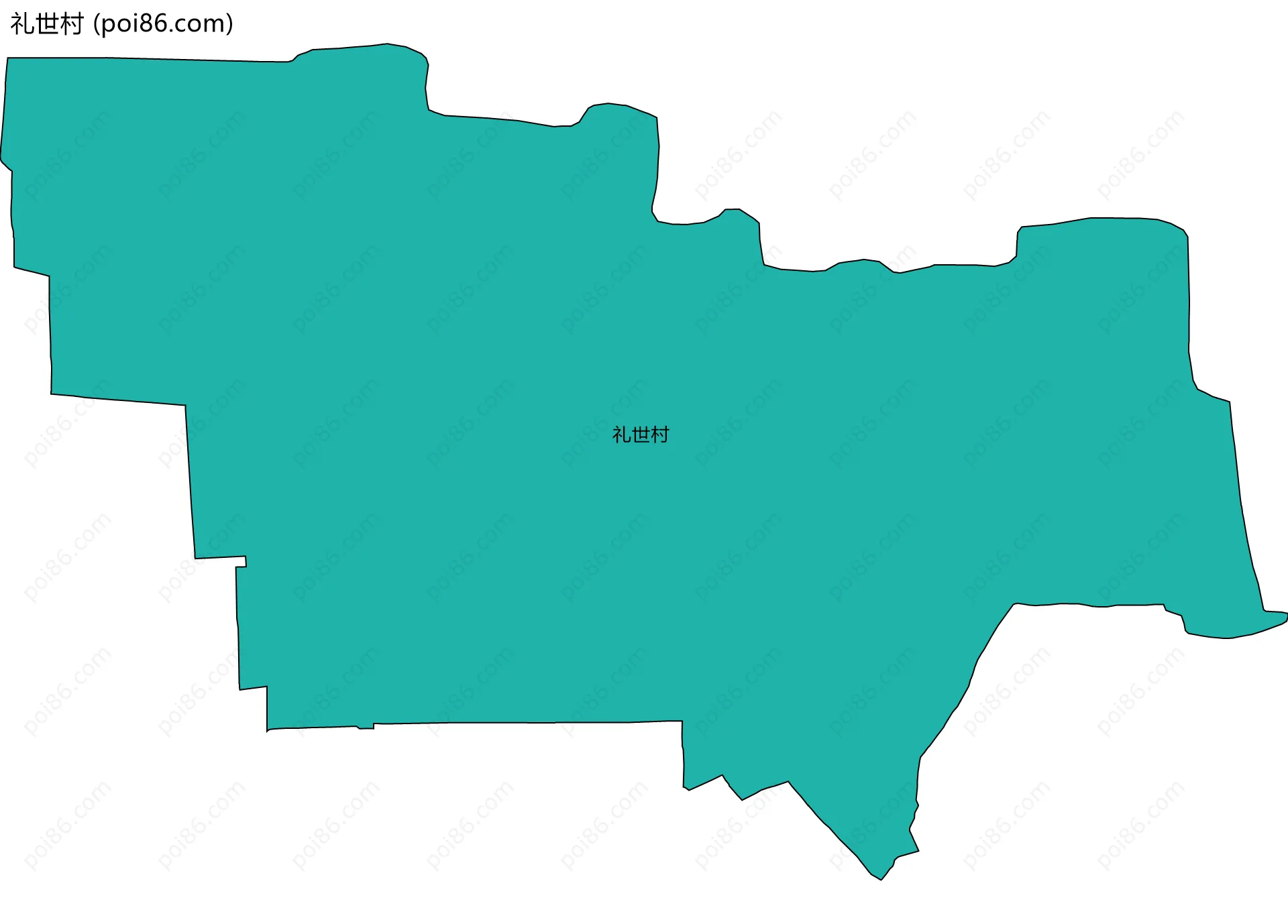 礼世村边界地图