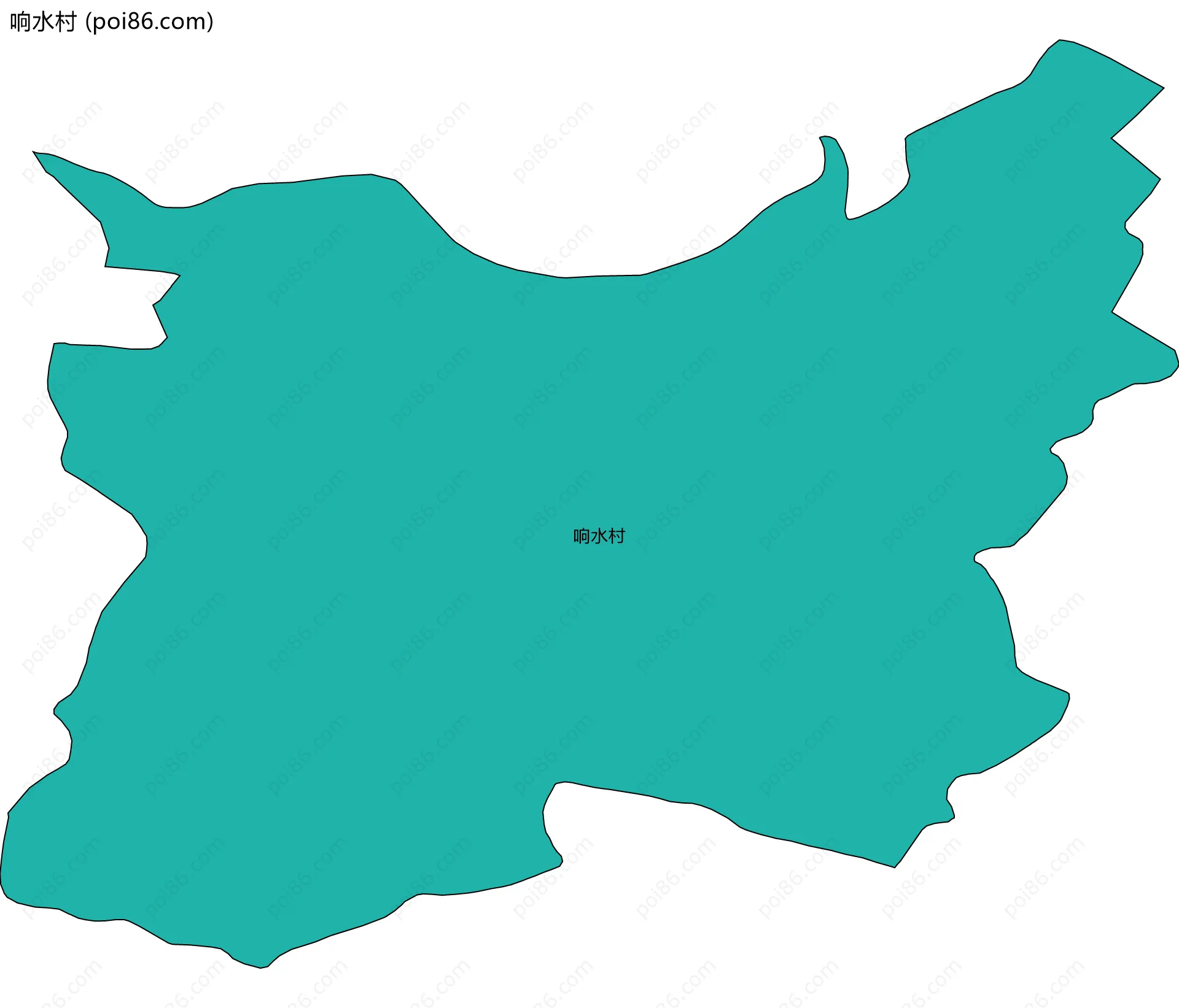 响水村边界地图