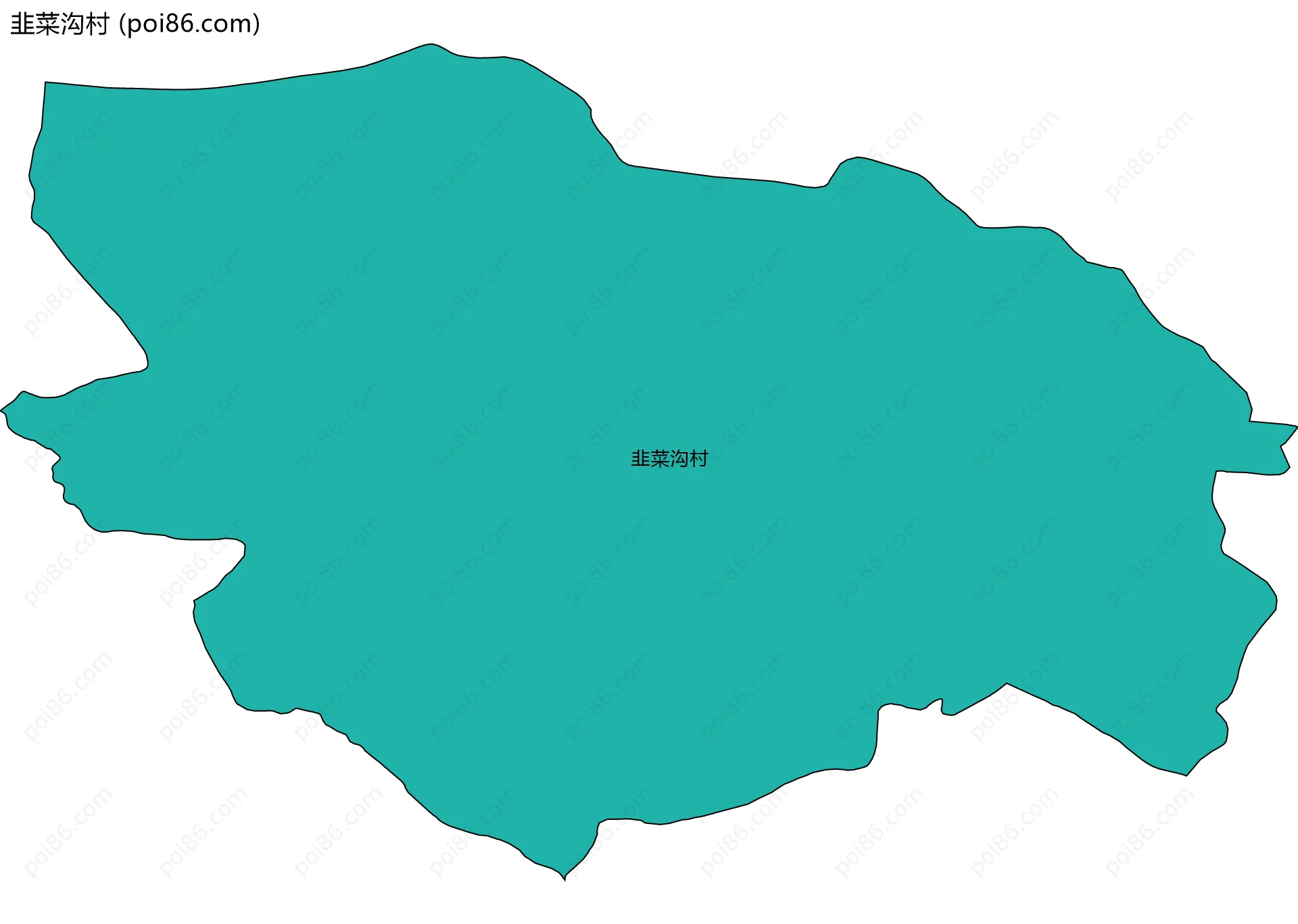 韭菜沟村边界地图