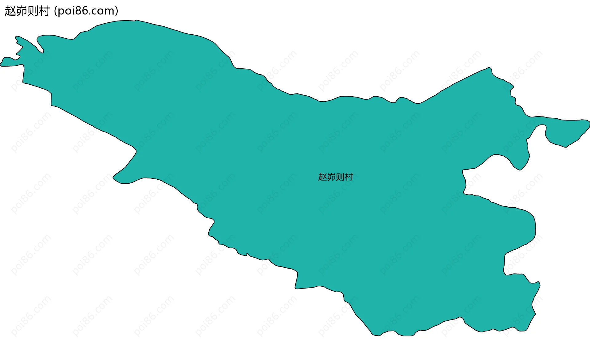 赵峁则村边界地图