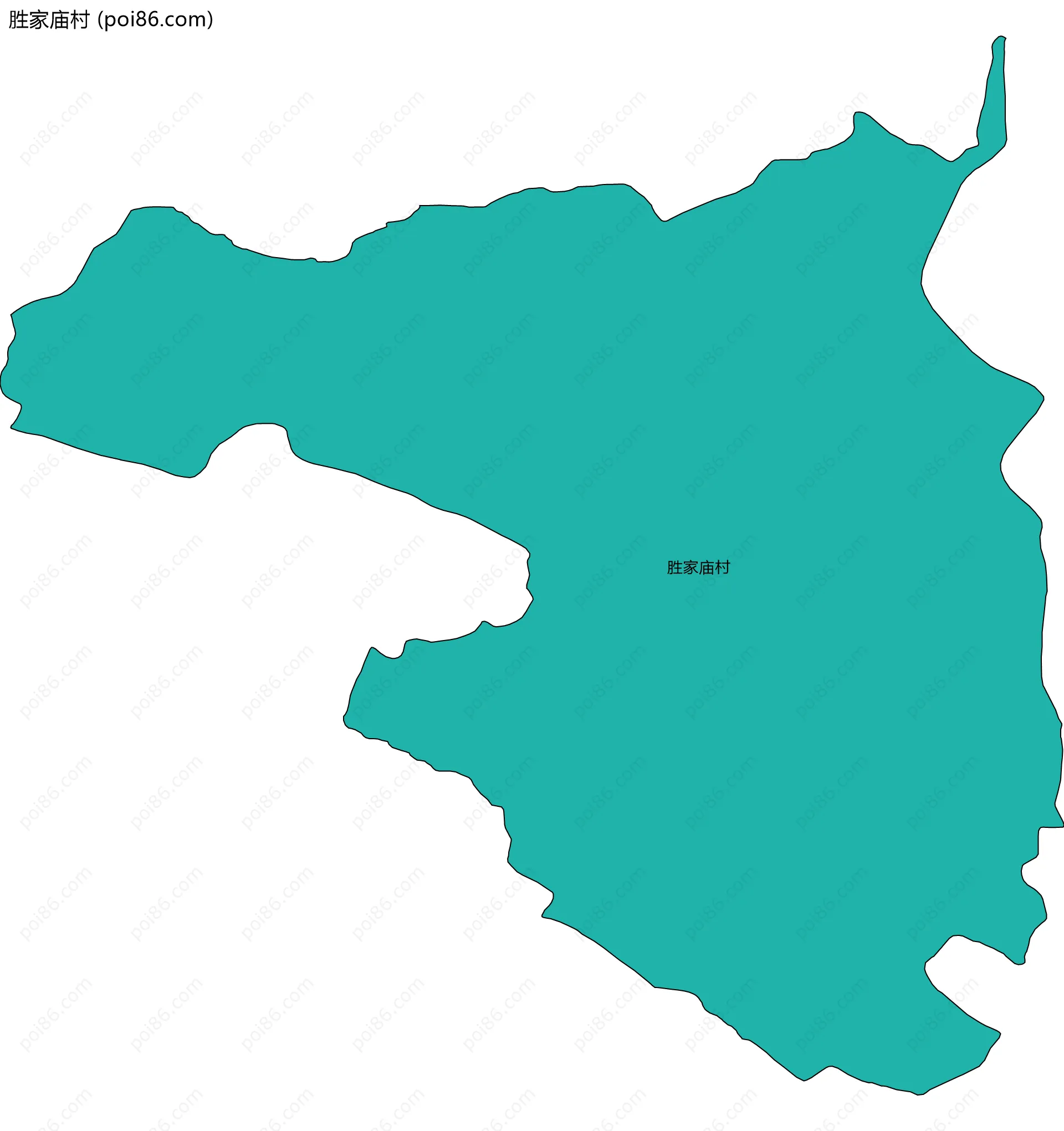 胜家庙村边界地图