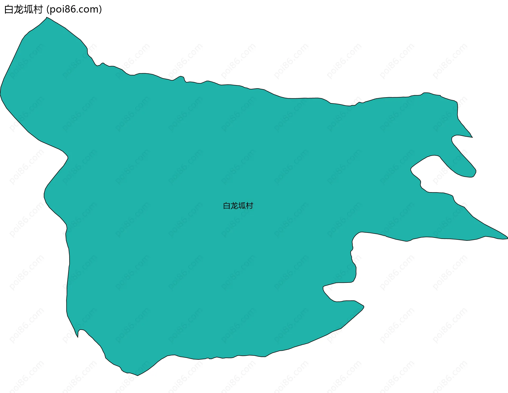 白龙坬村边界地图