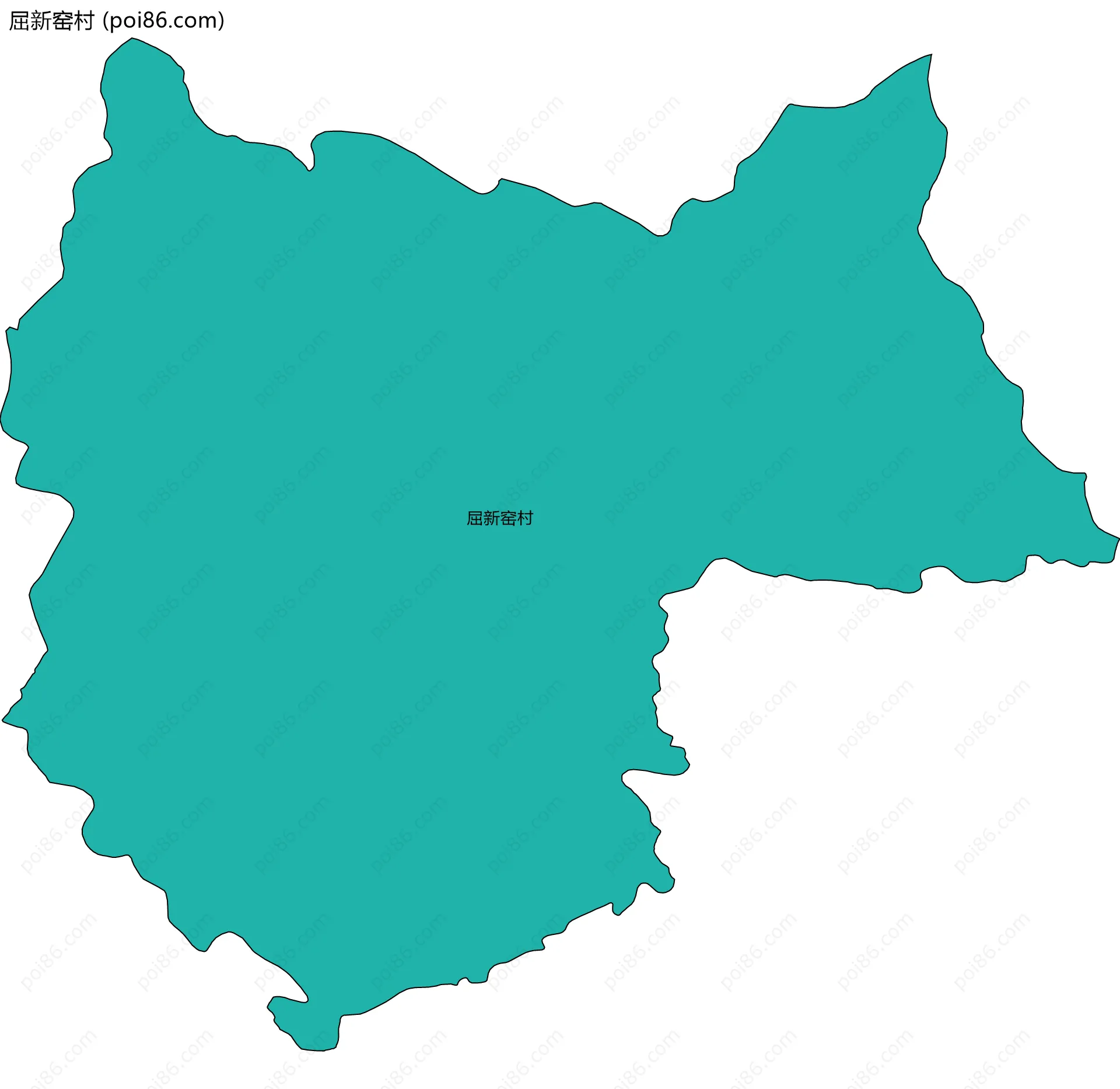 屈新窑村边界地图