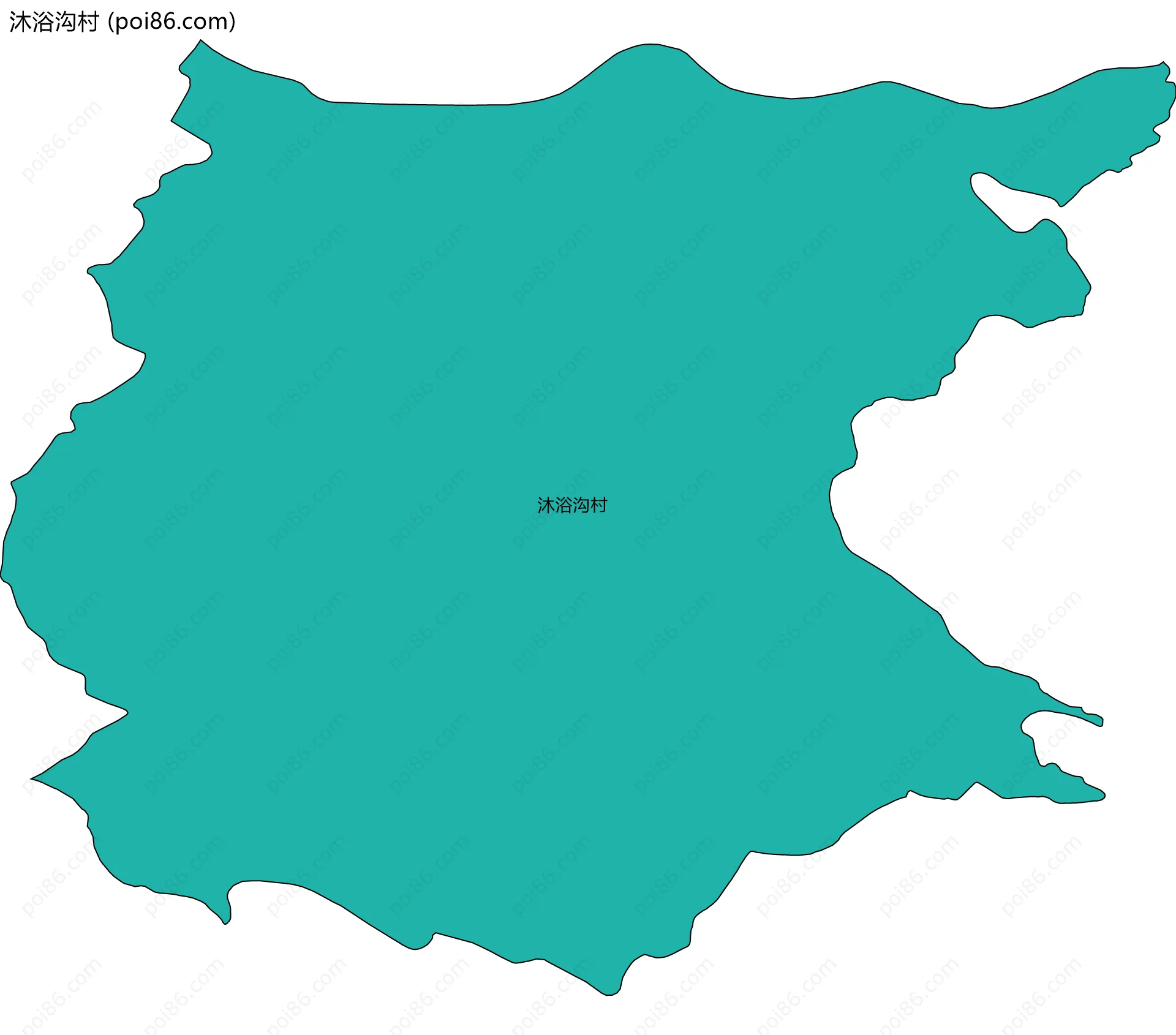 沐浴沟村边界地图