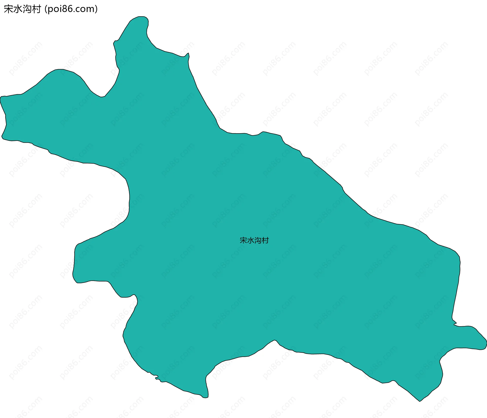 宋水沟村边界地图