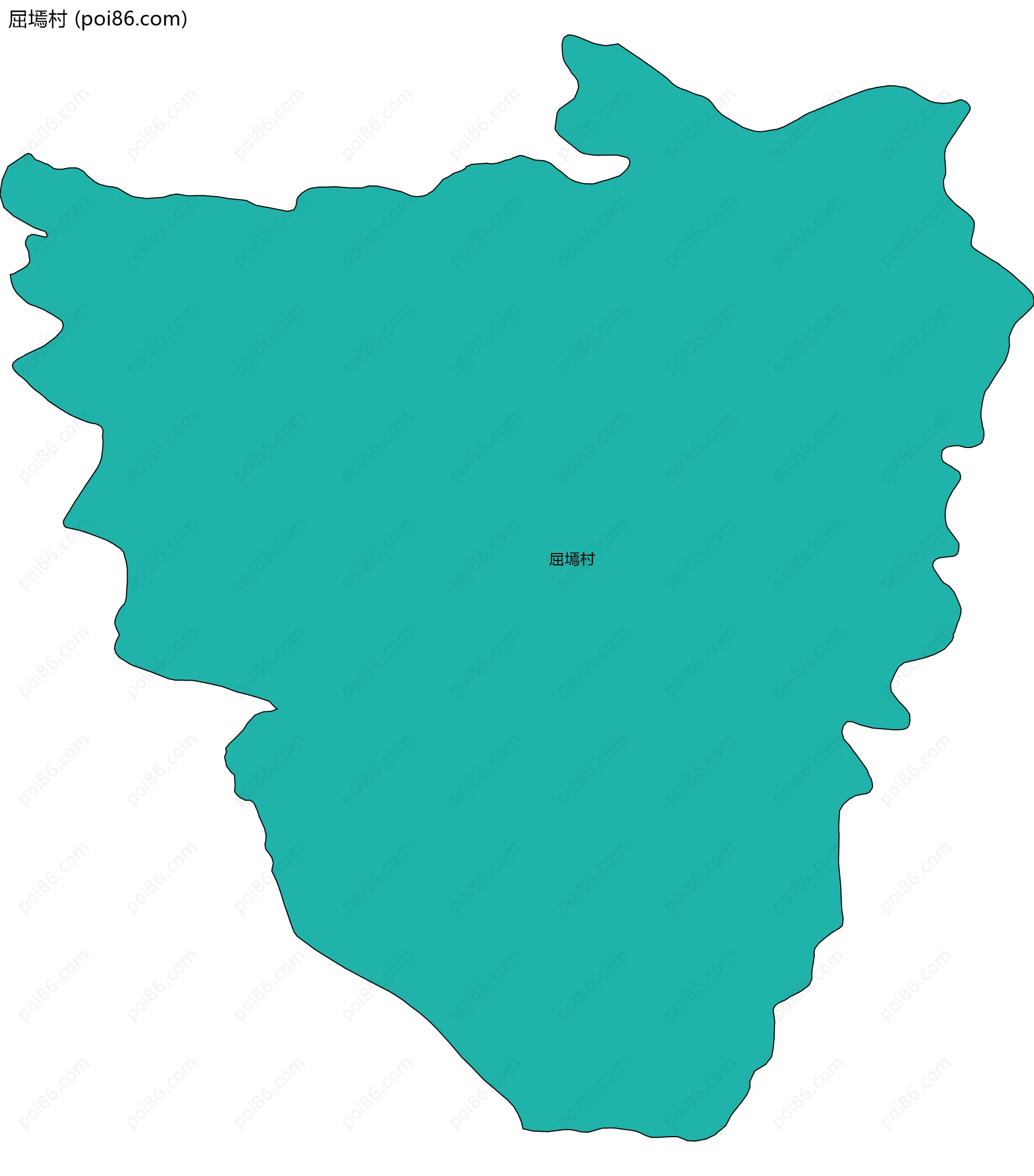 屈墕村边界地图