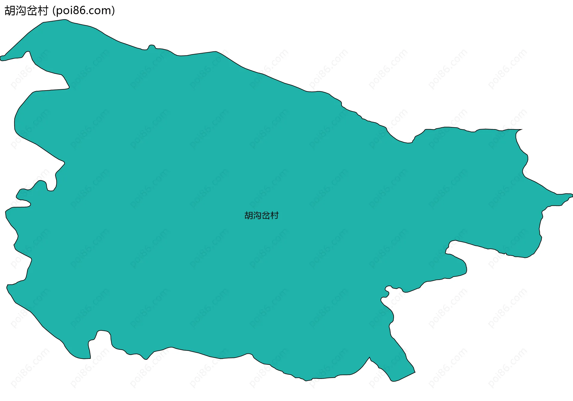 胡沟岔村边界地图