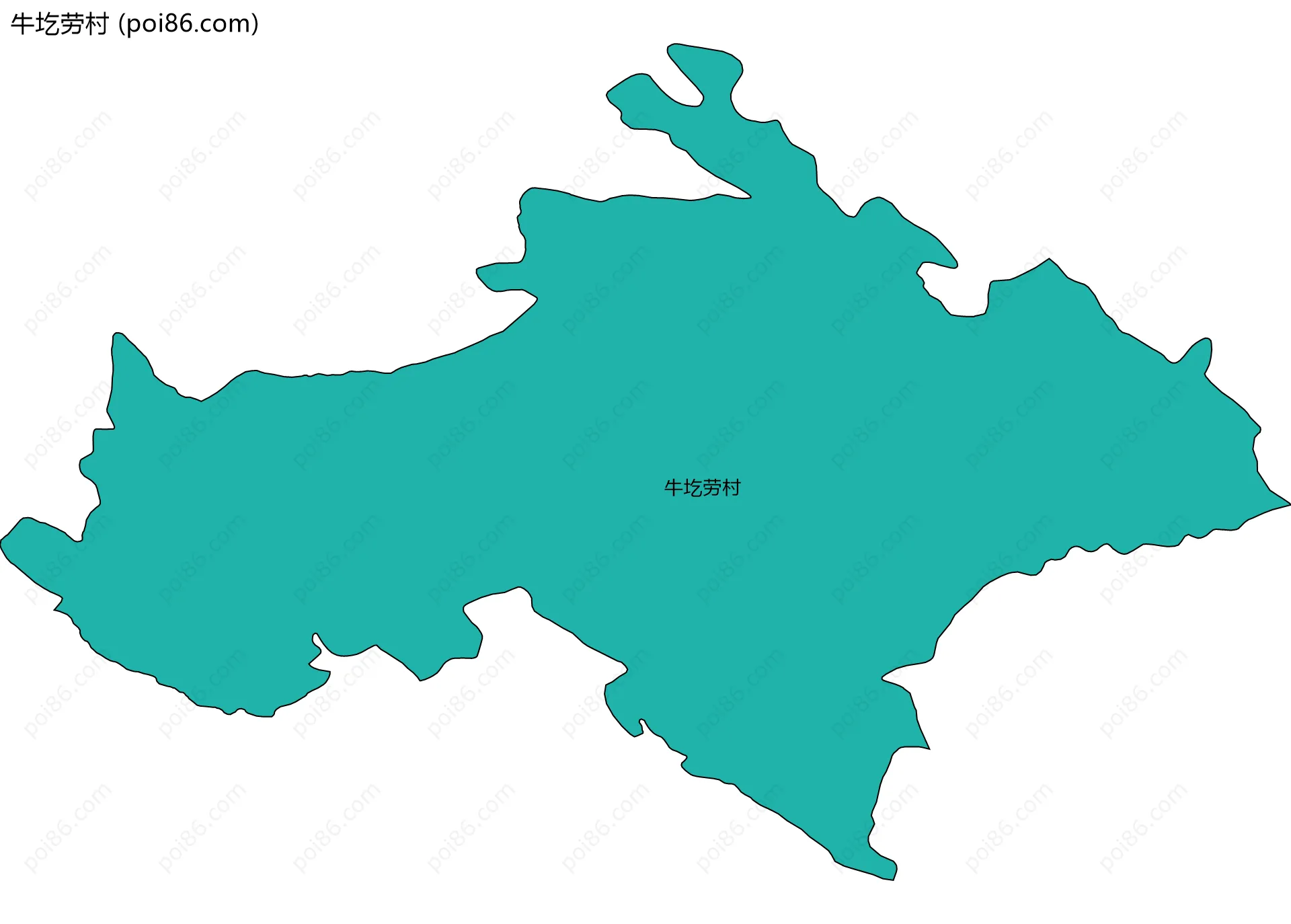 牛圪劳村边界地图