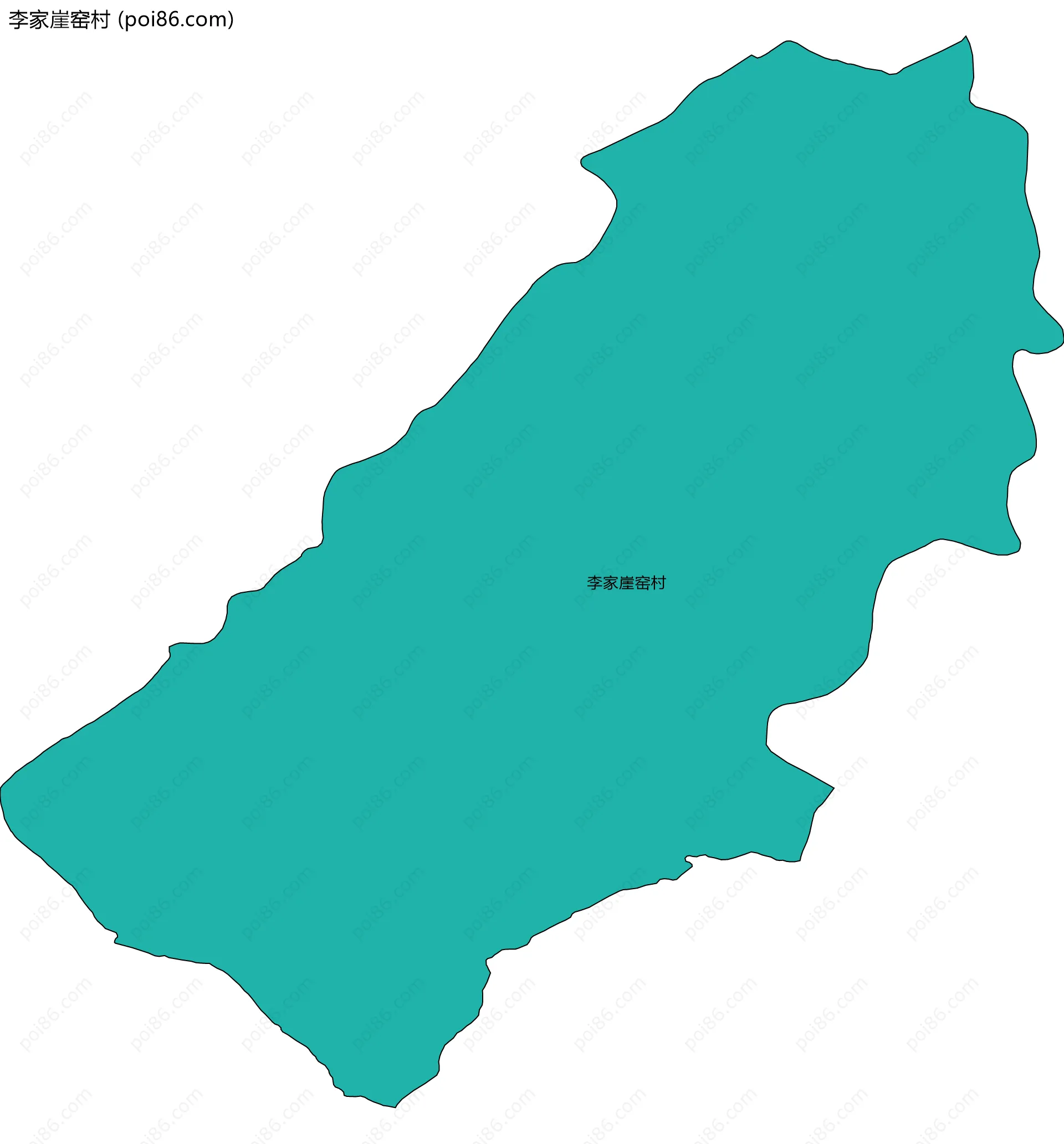 李家崖窑村边界地图