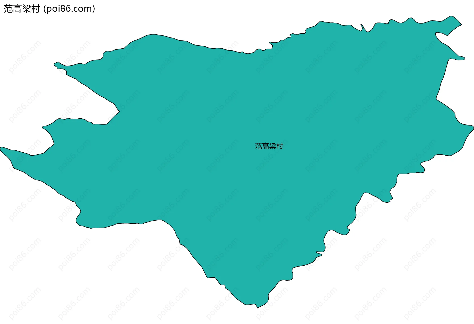 范高梁村边界地图