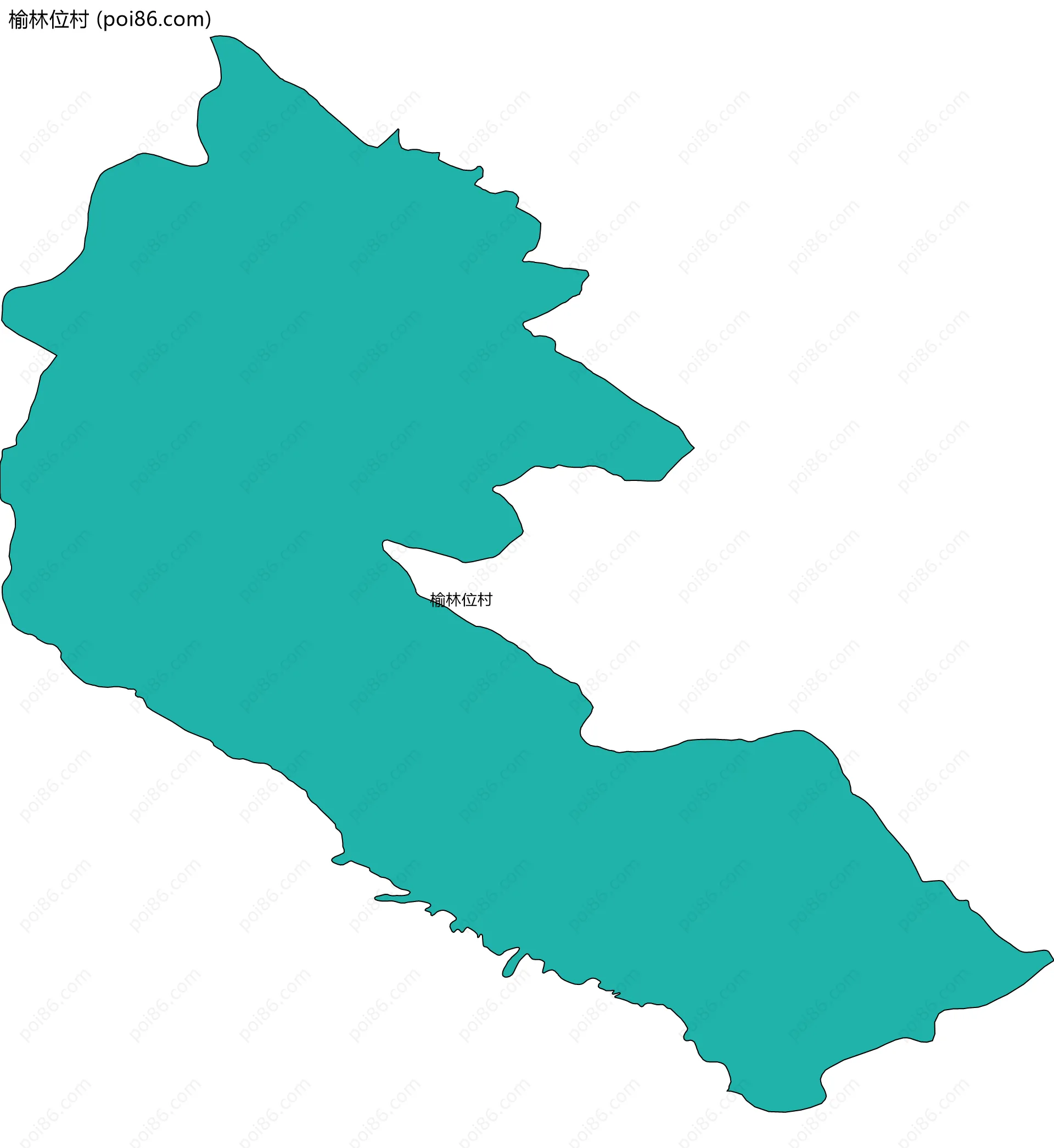 榆林位村边界地图