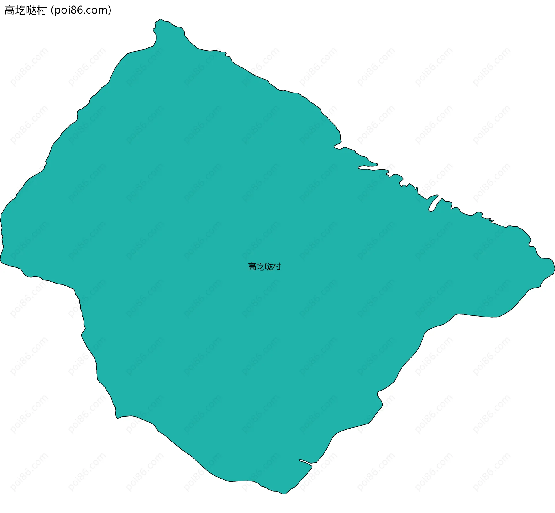 高圪哒村边界地图