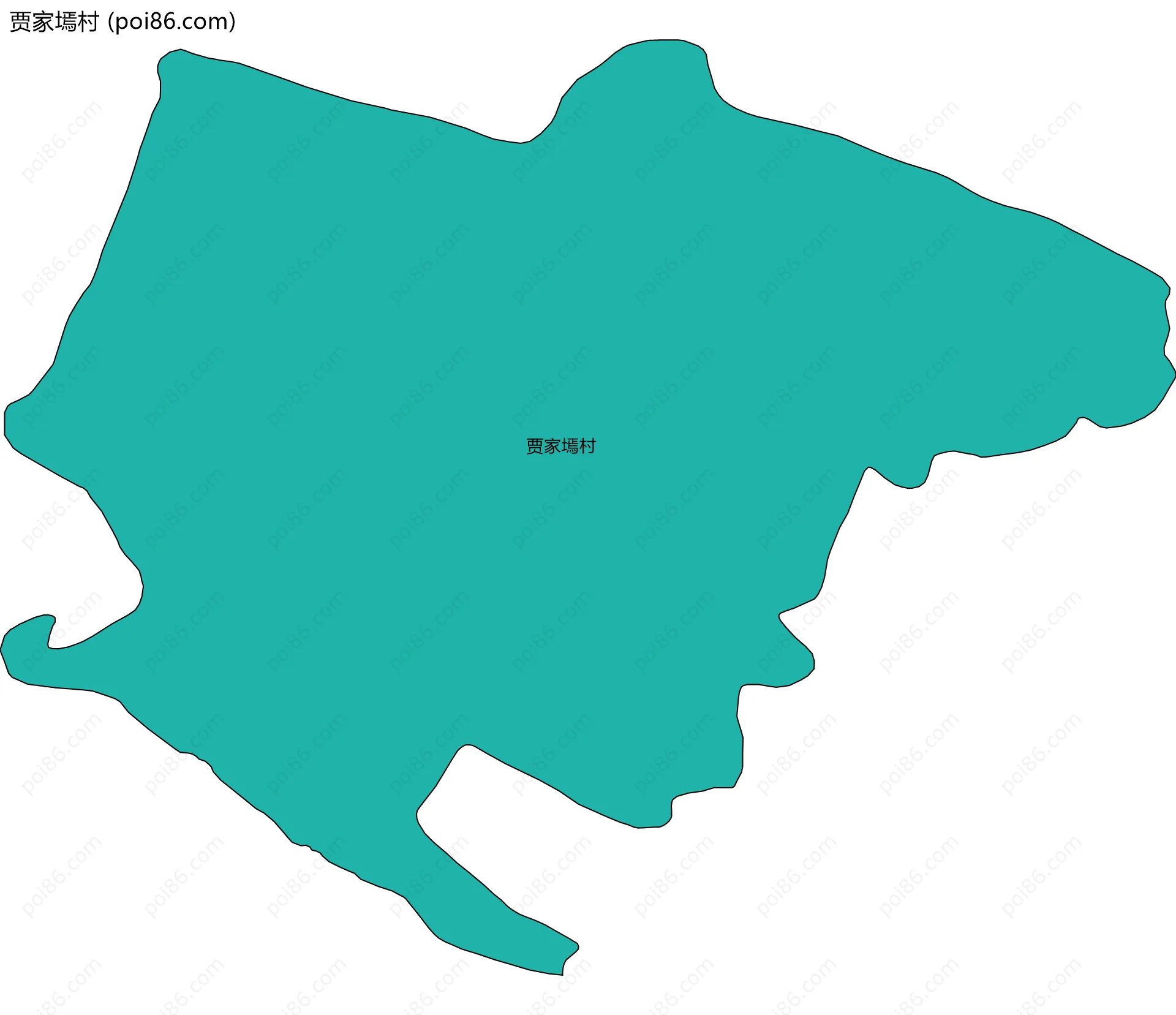贾家墕村边界地图