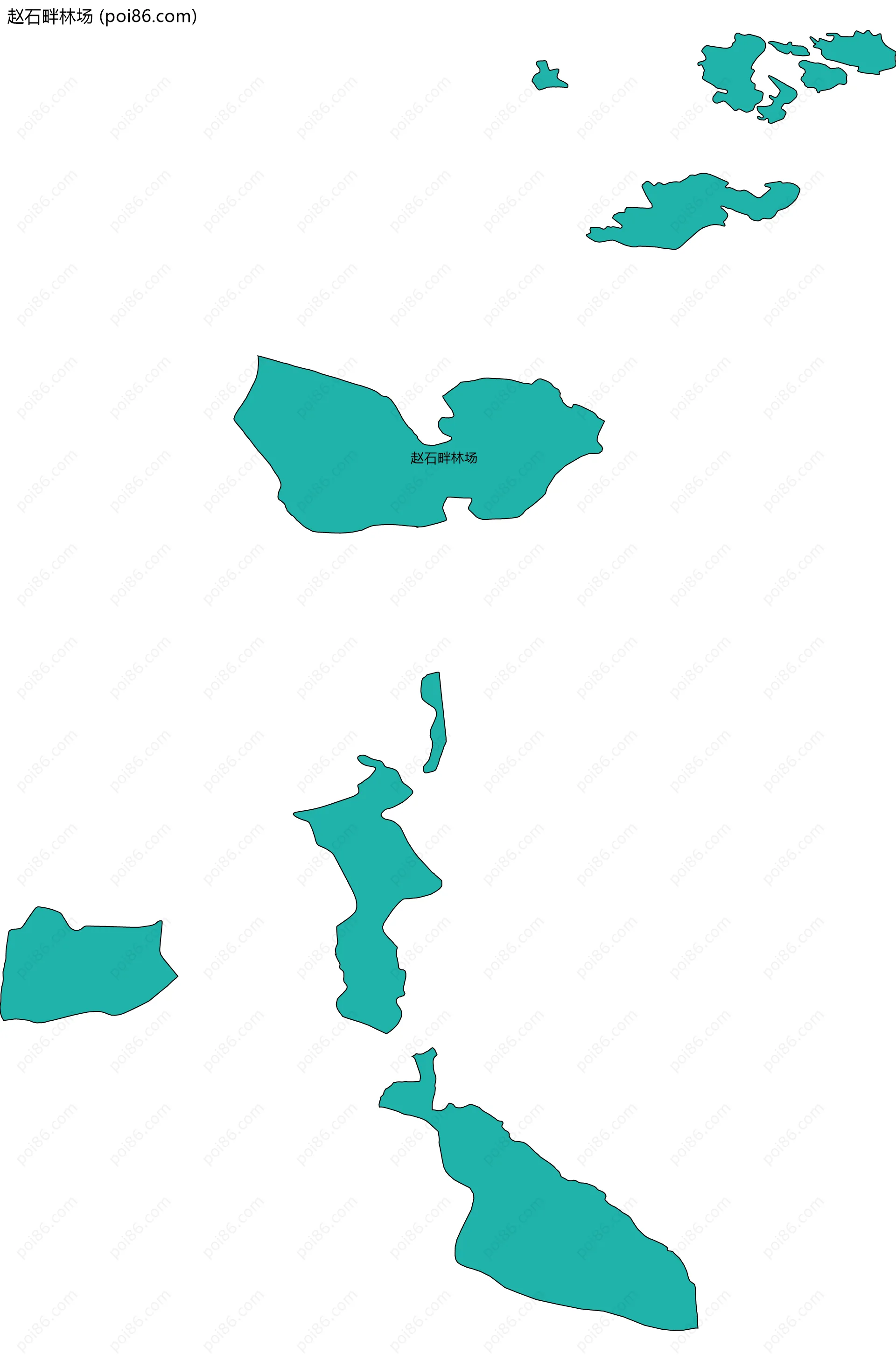 赵石畔林场边界地图