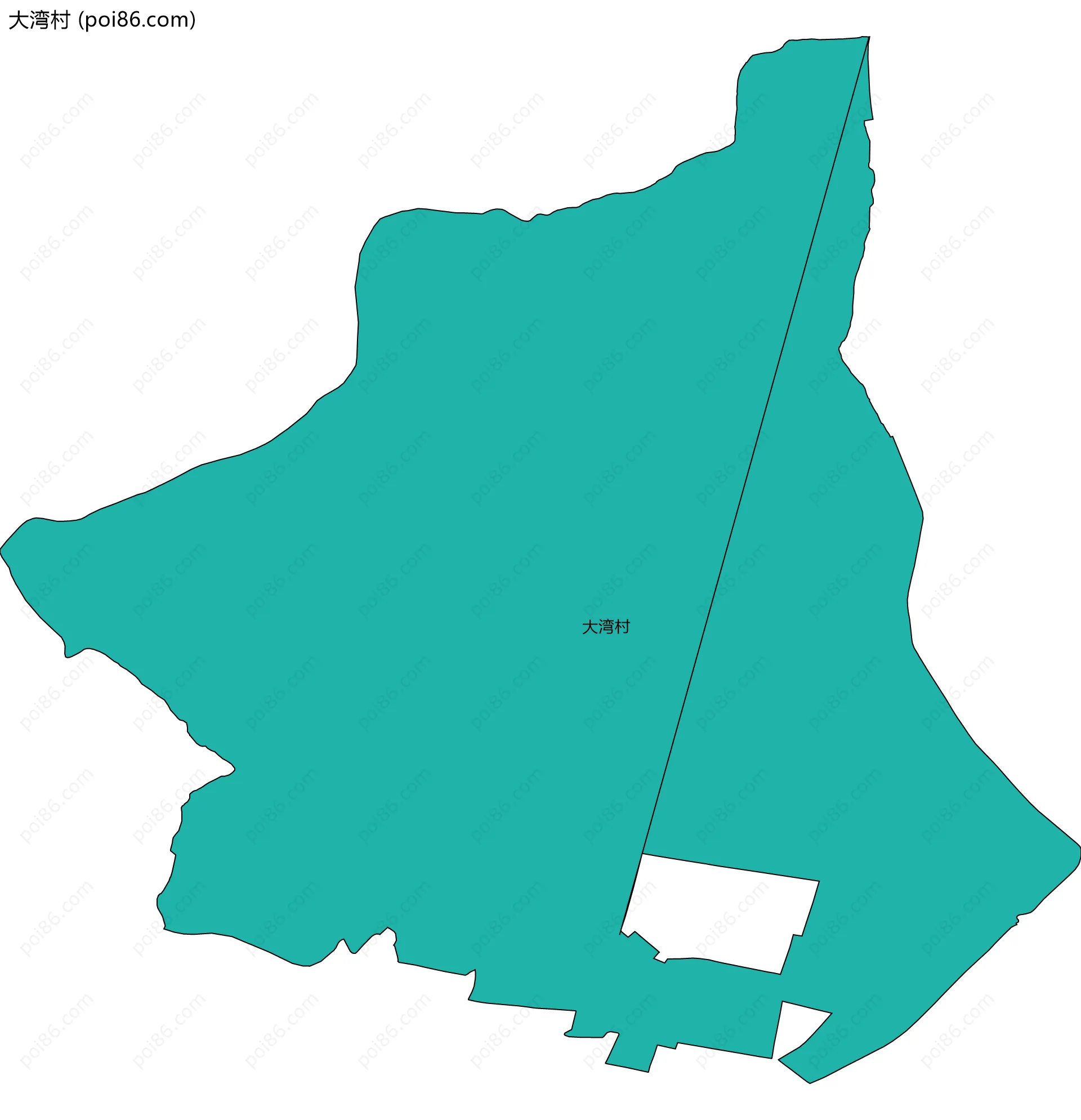 大湾村边界地图