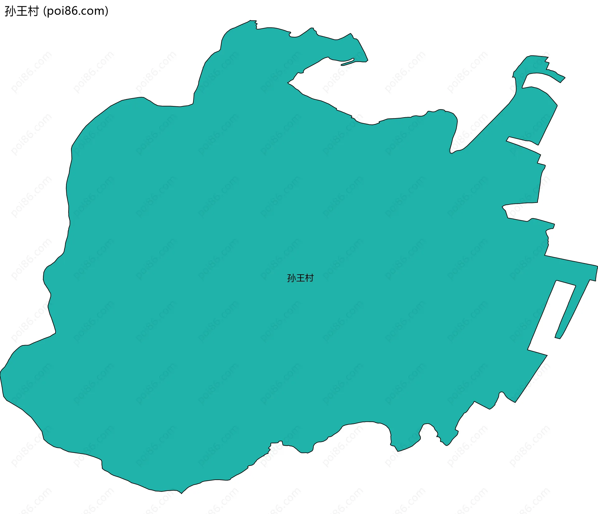 孙王村边界地图