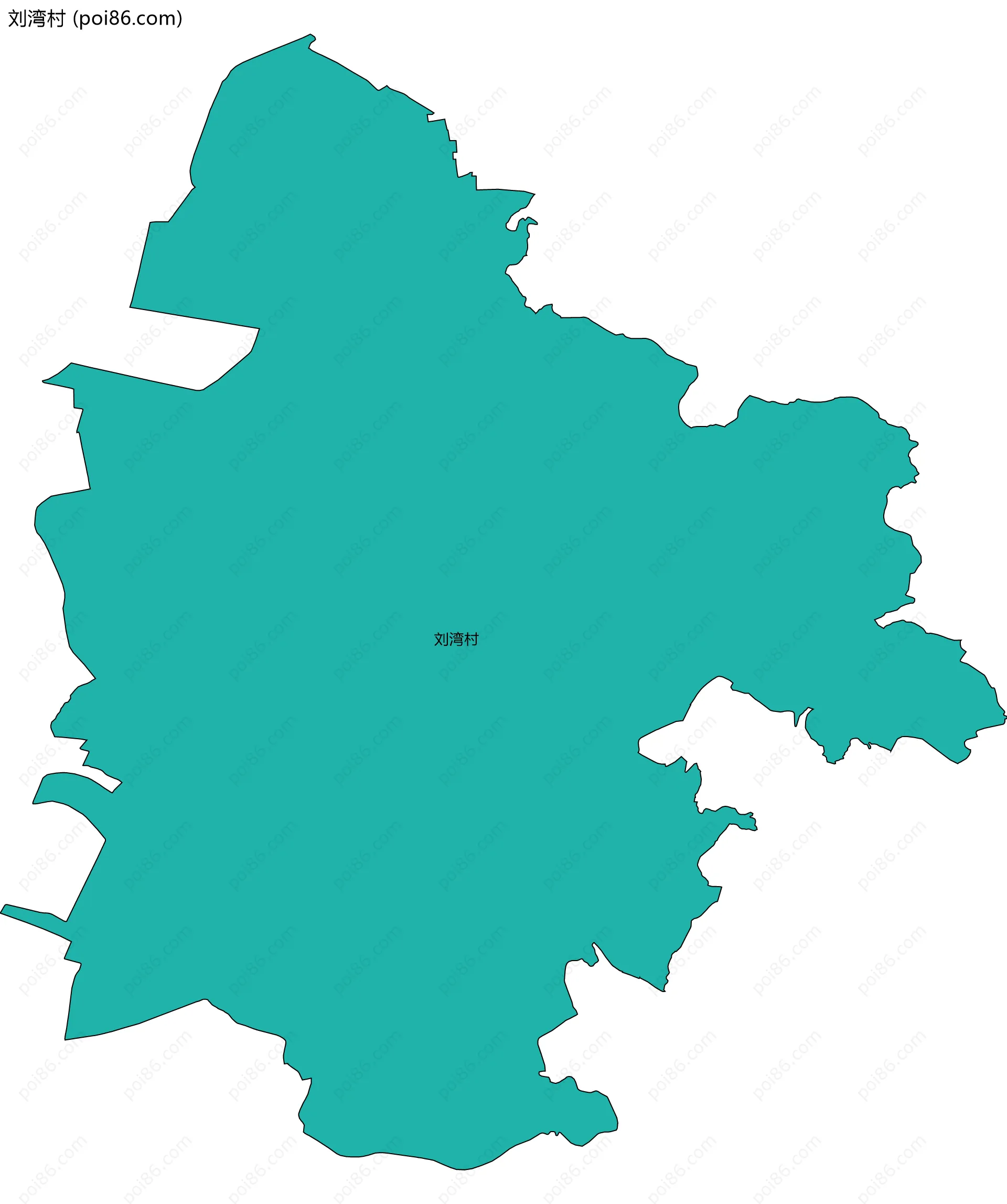 刘湾村边界地图