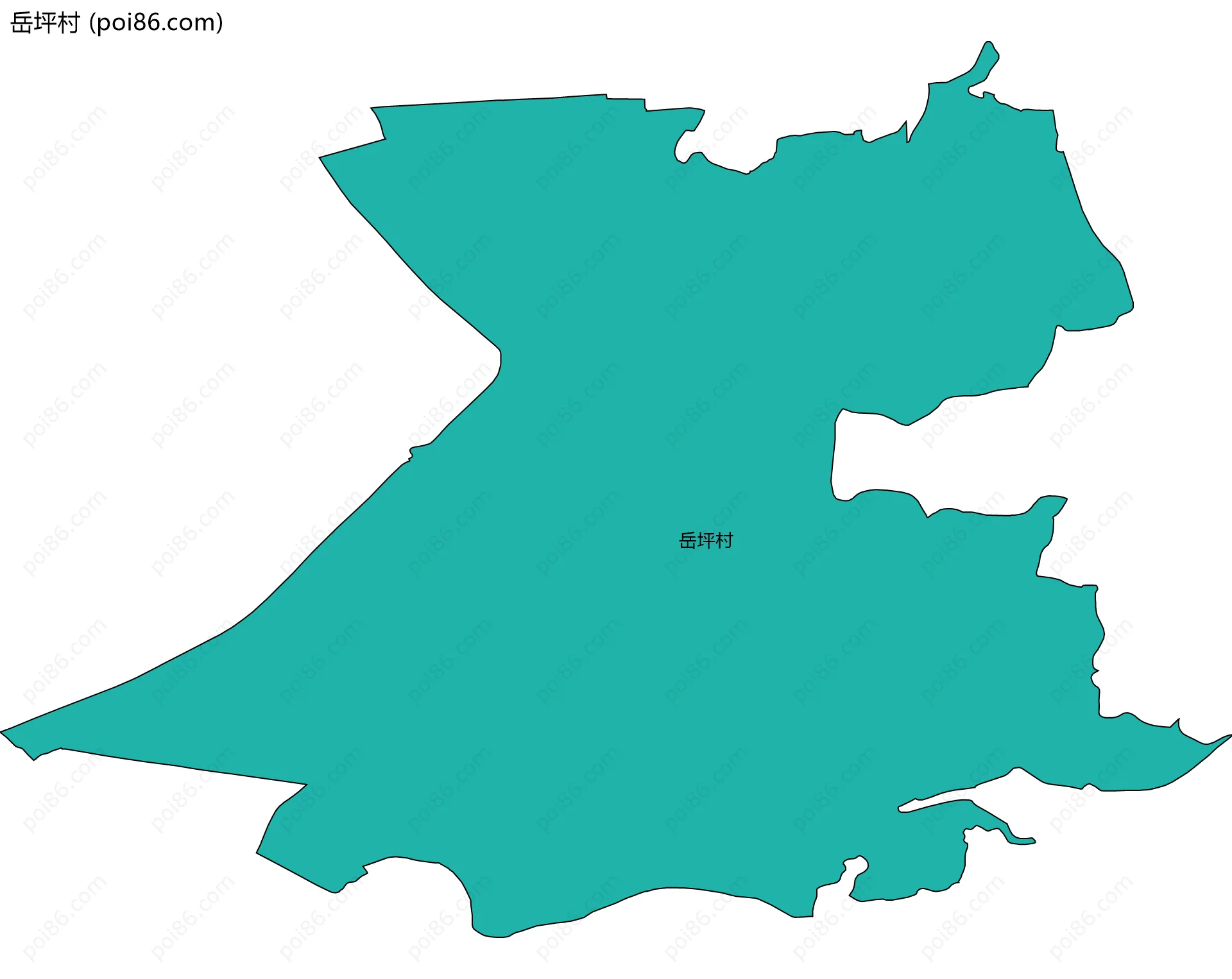 岳坪村边界地图