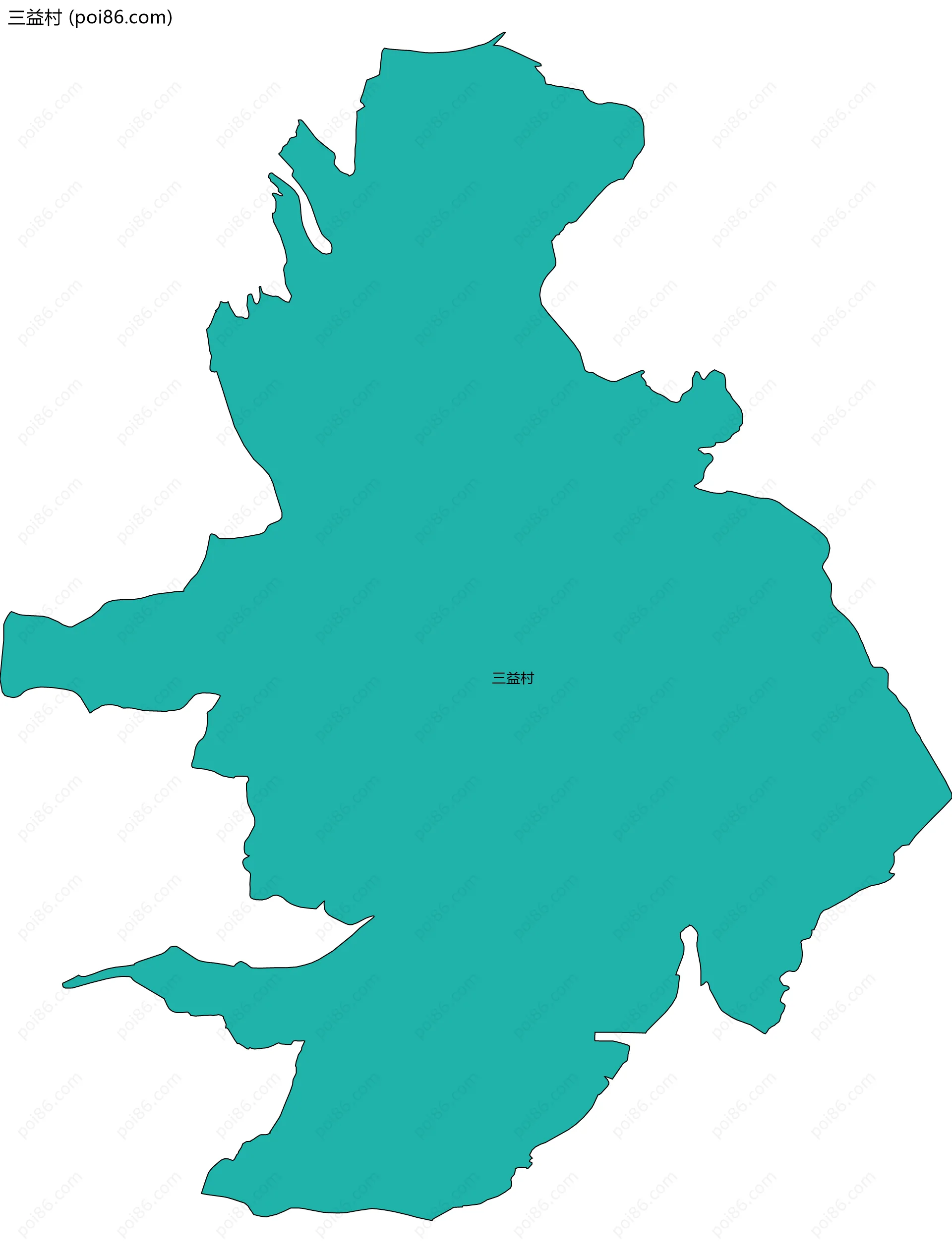 三益村边界地图
