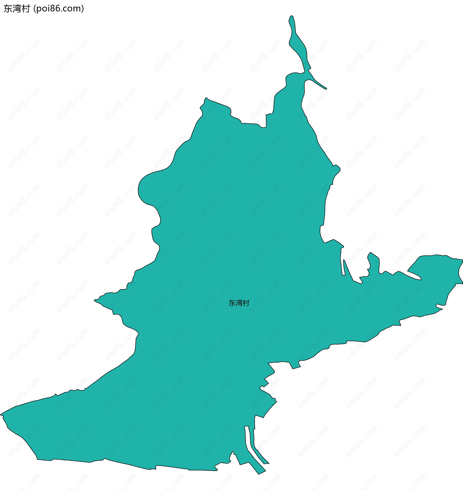 东湾村边界地图