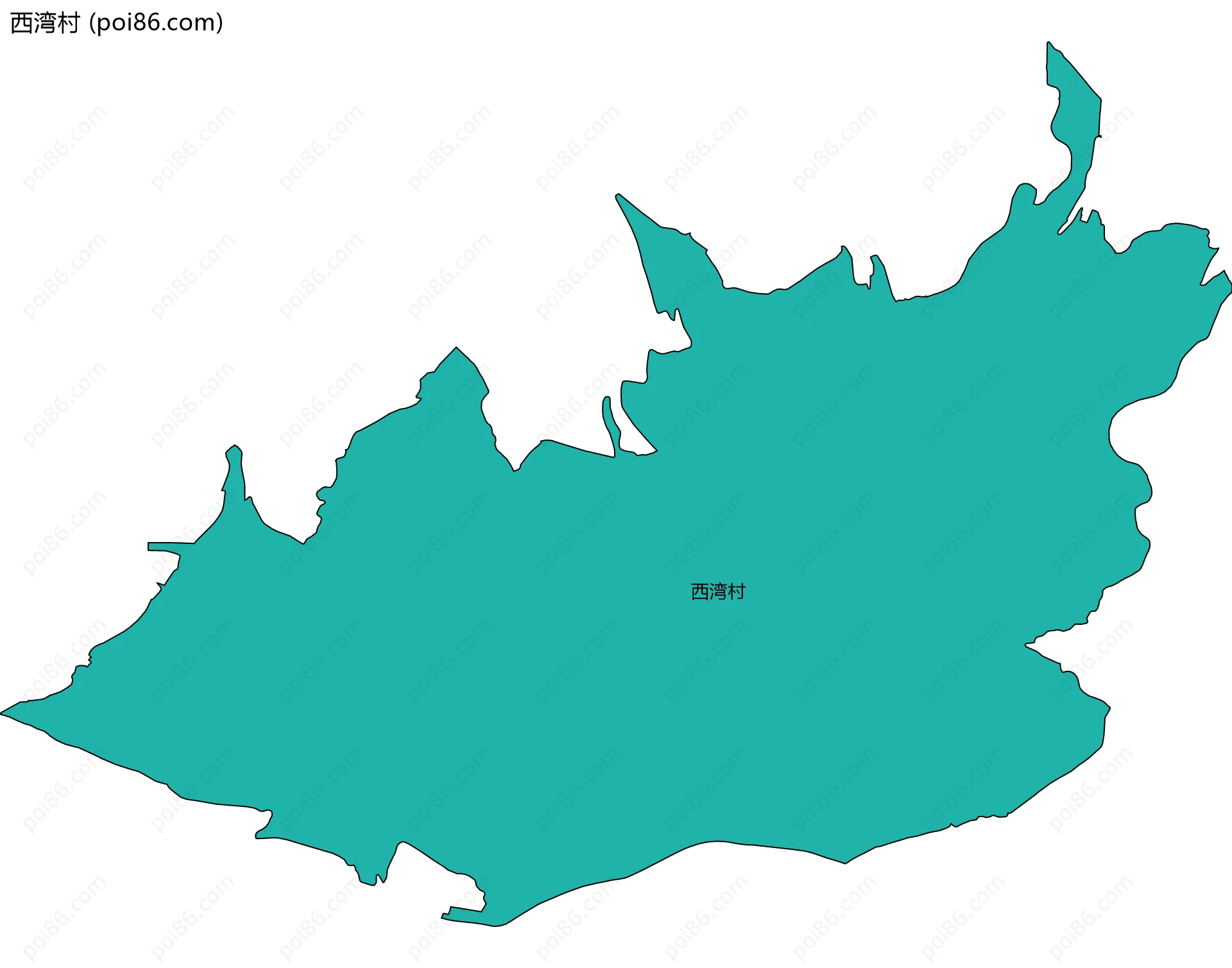 西湾村边界地图