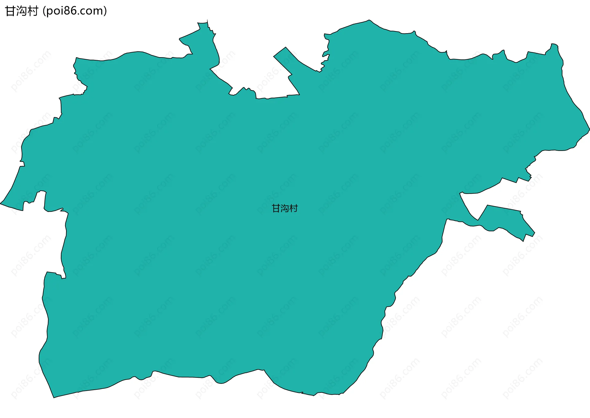 甘沟村边界地图