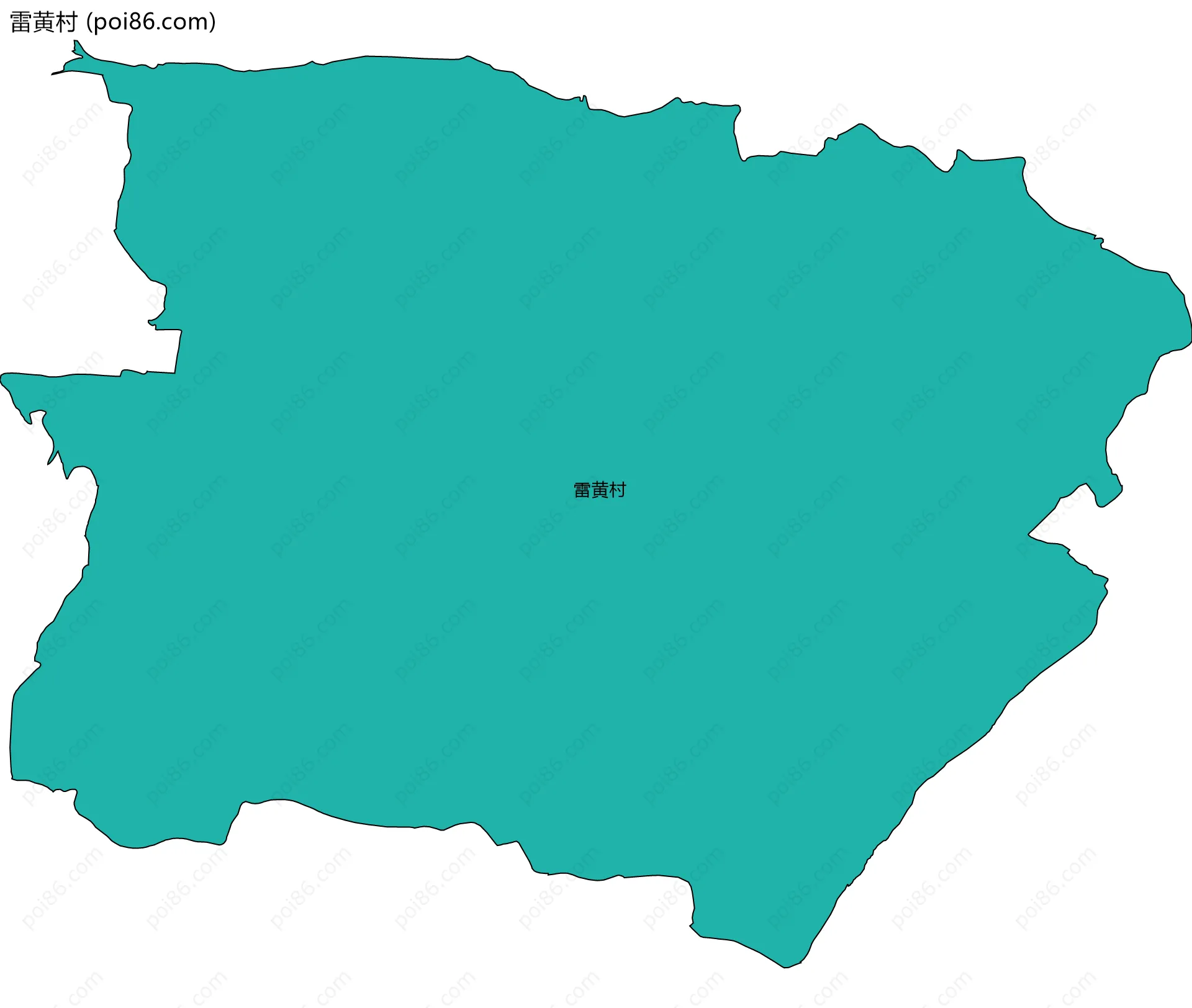 雷黄村边界地图