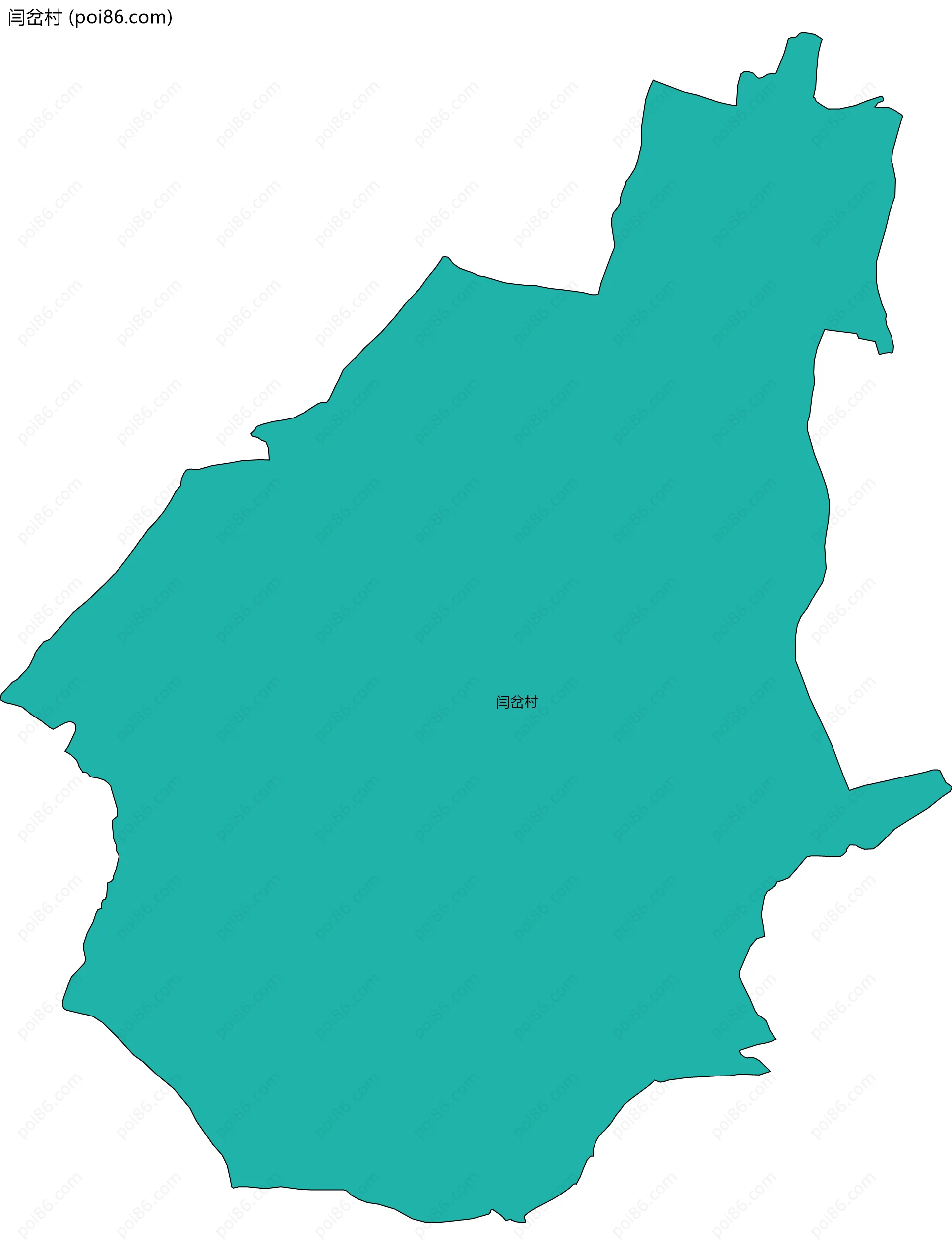 闫岔村边界地图