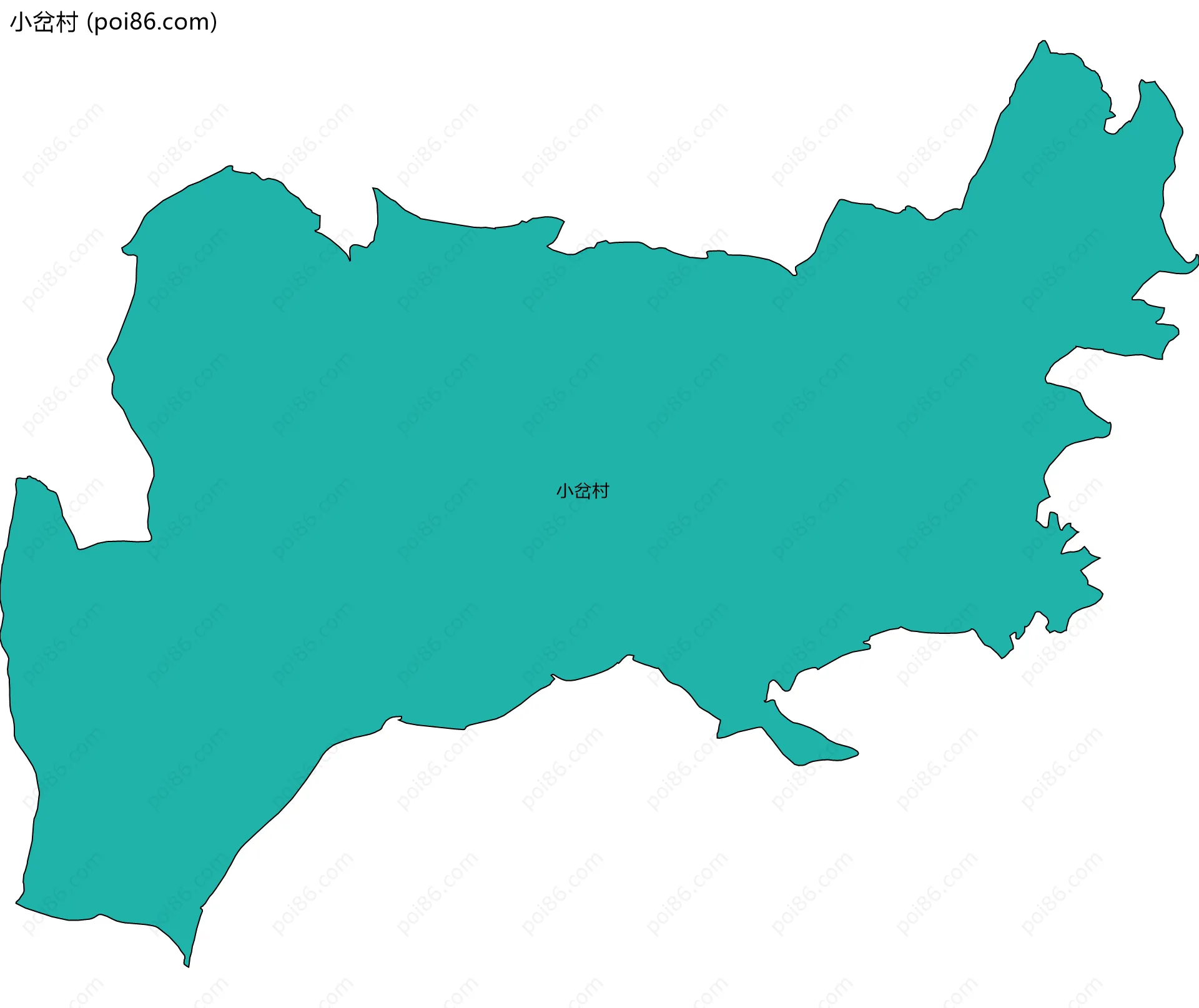 小岔村边界地图