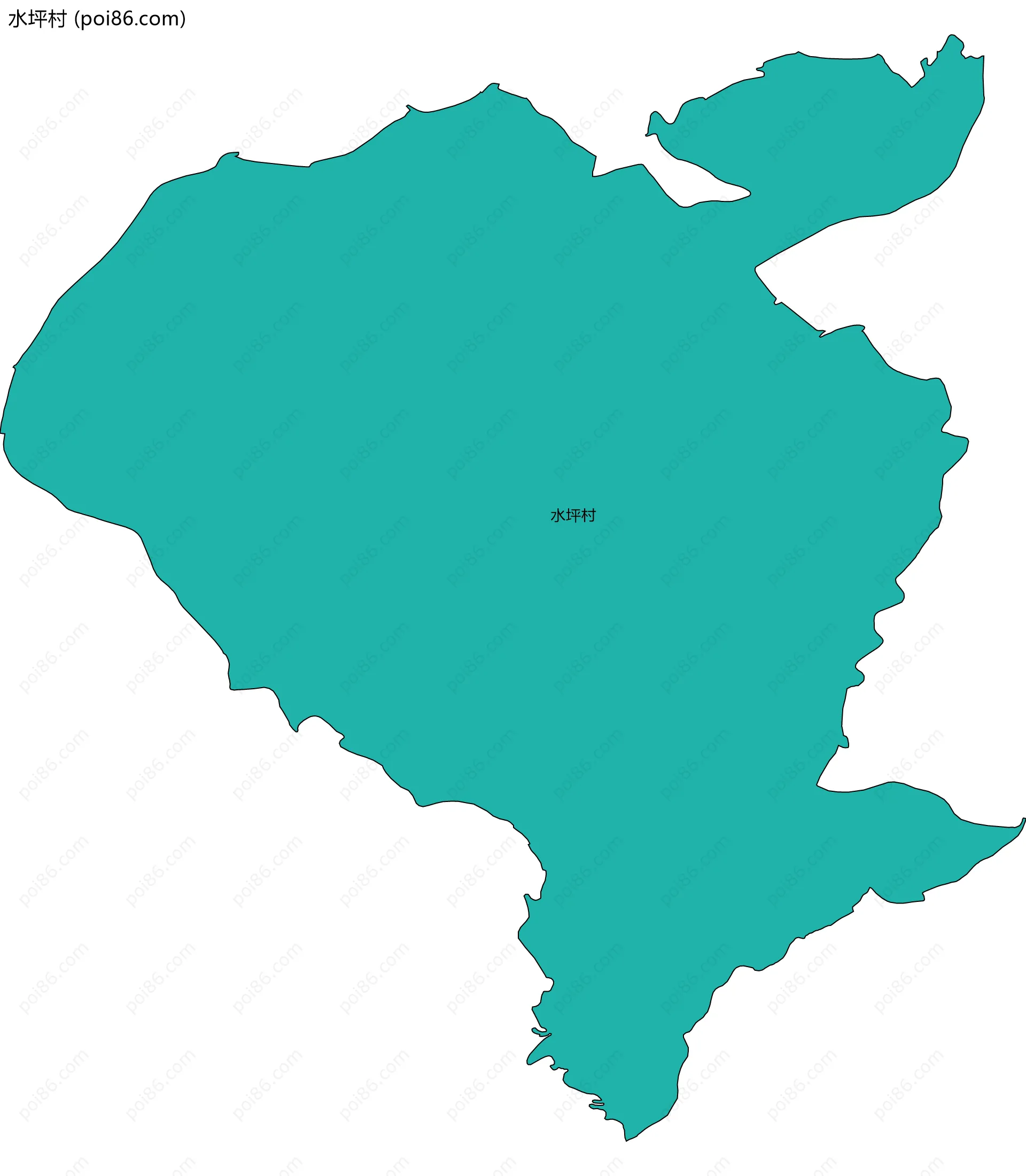 水坪村边界地图