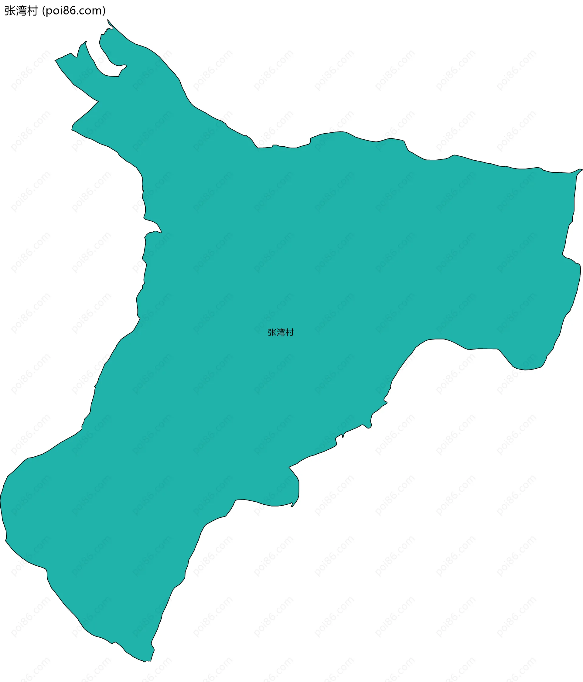 张湾村边界地图