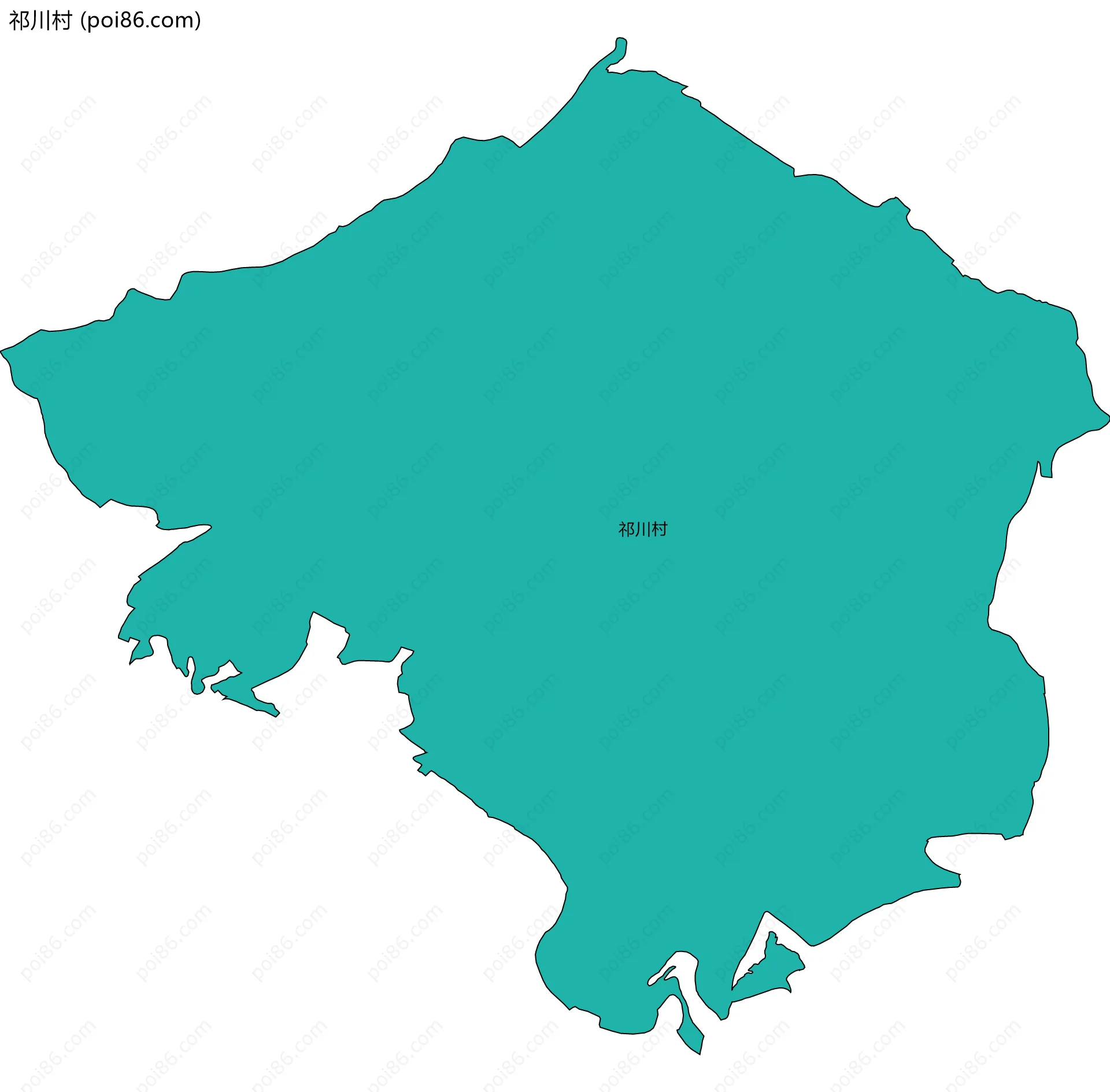 祁川村边界地图