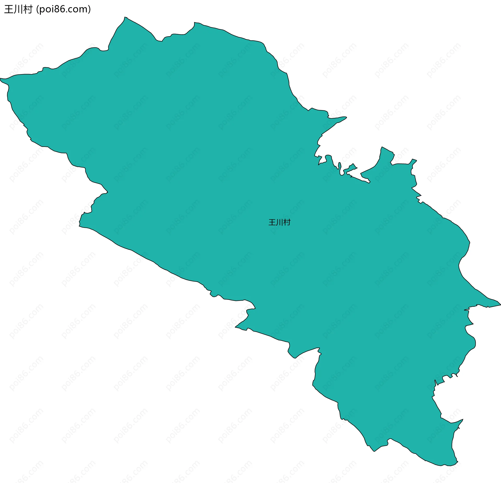 王川村边界地图