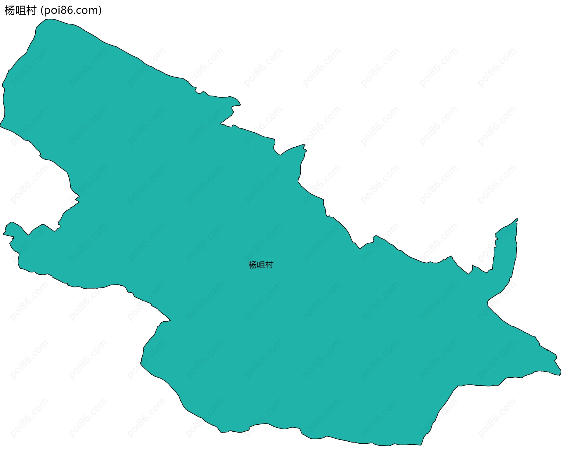 杨咀村边界地图