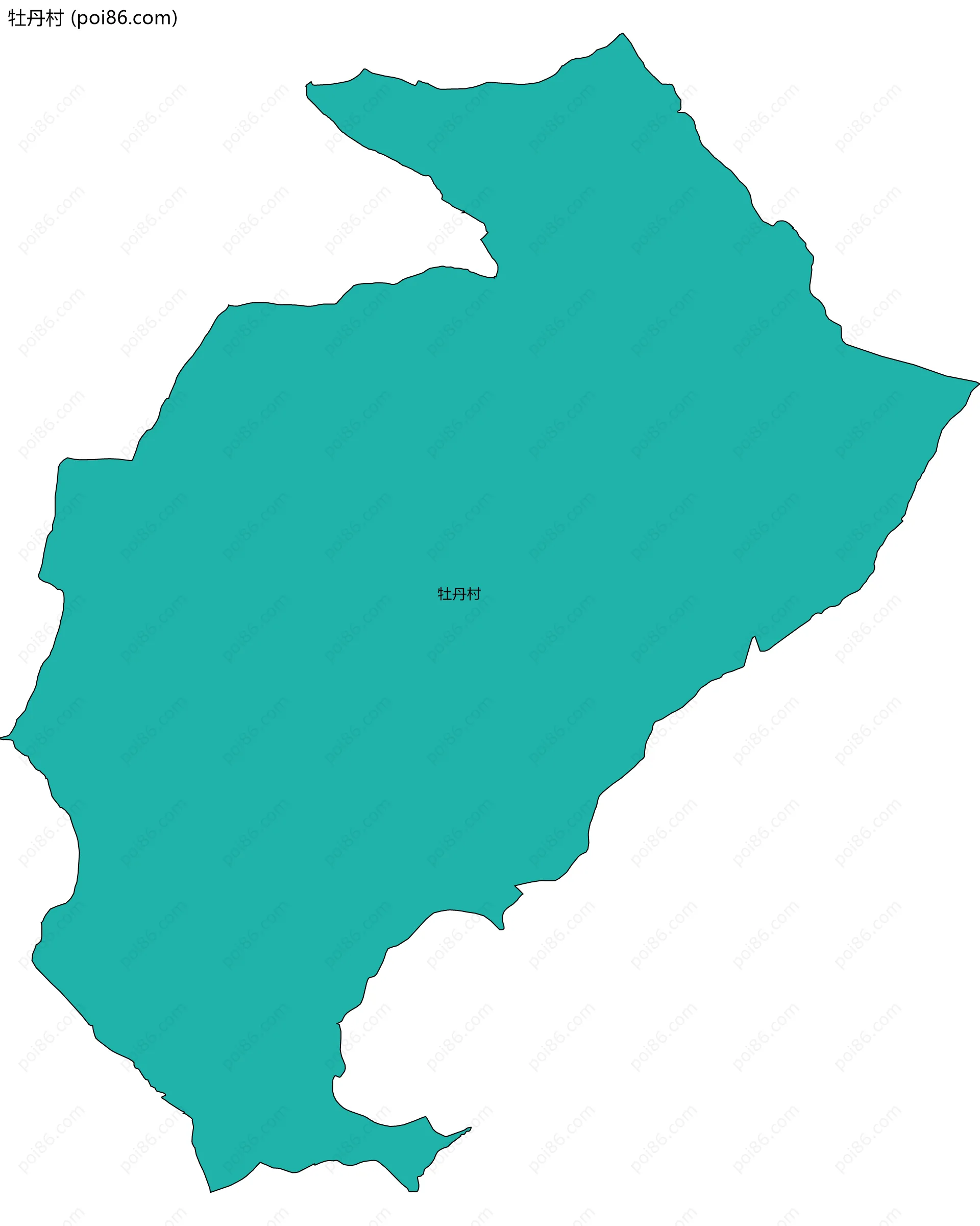 牡丹村边界地图