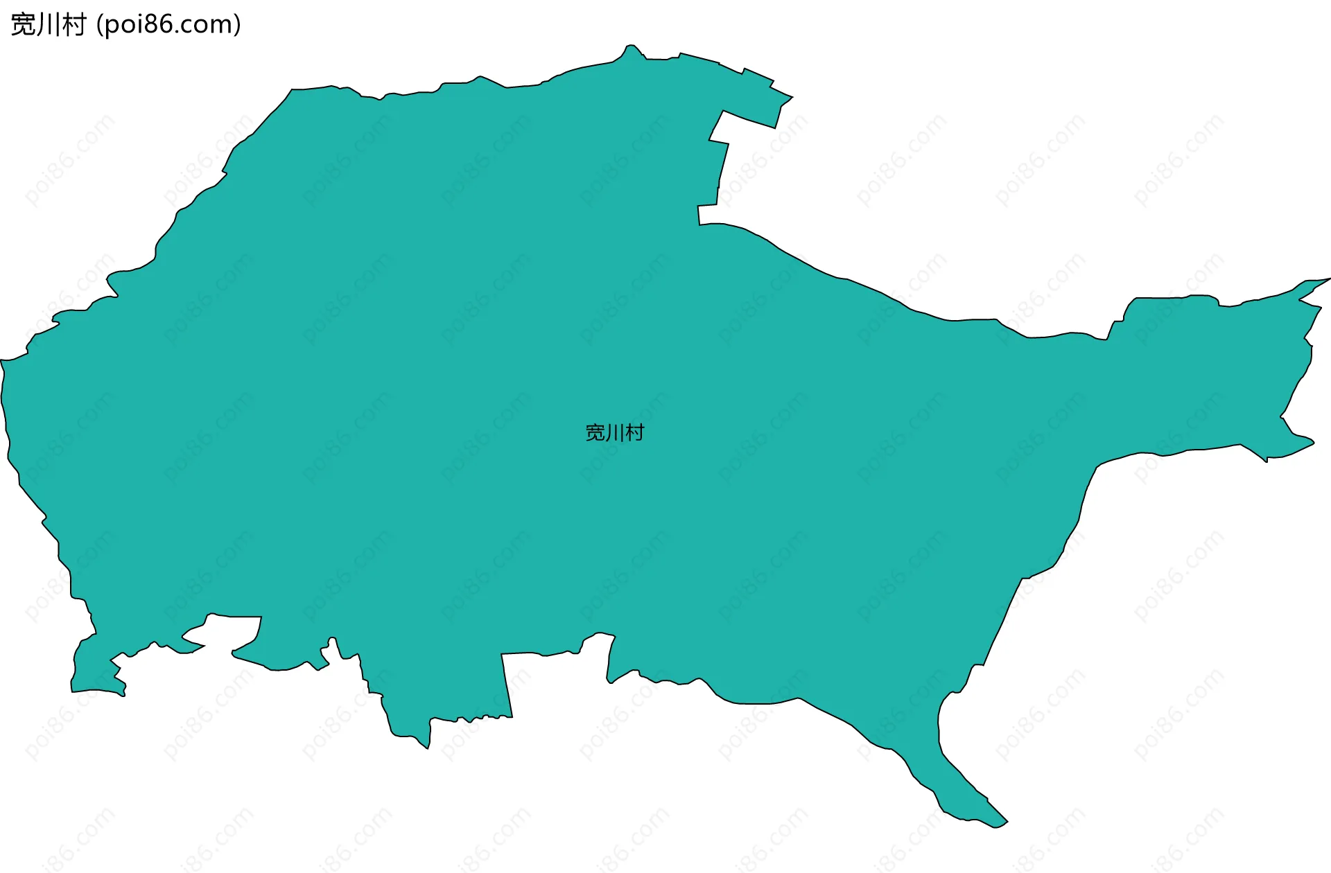 宽川村边界地图