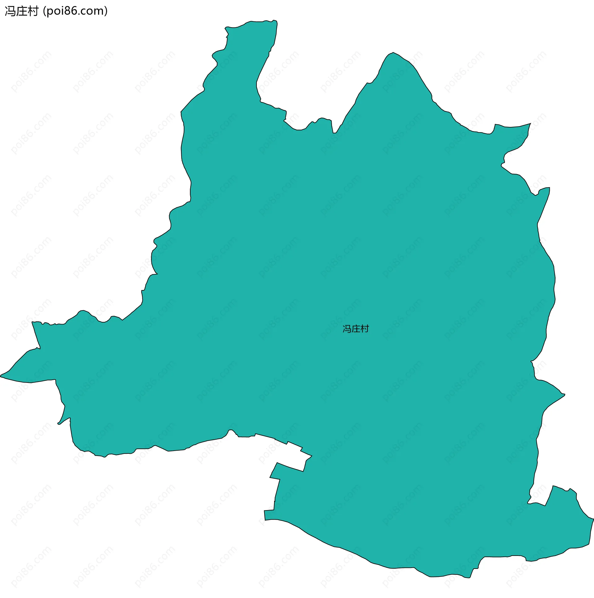 冯庄村边界地图