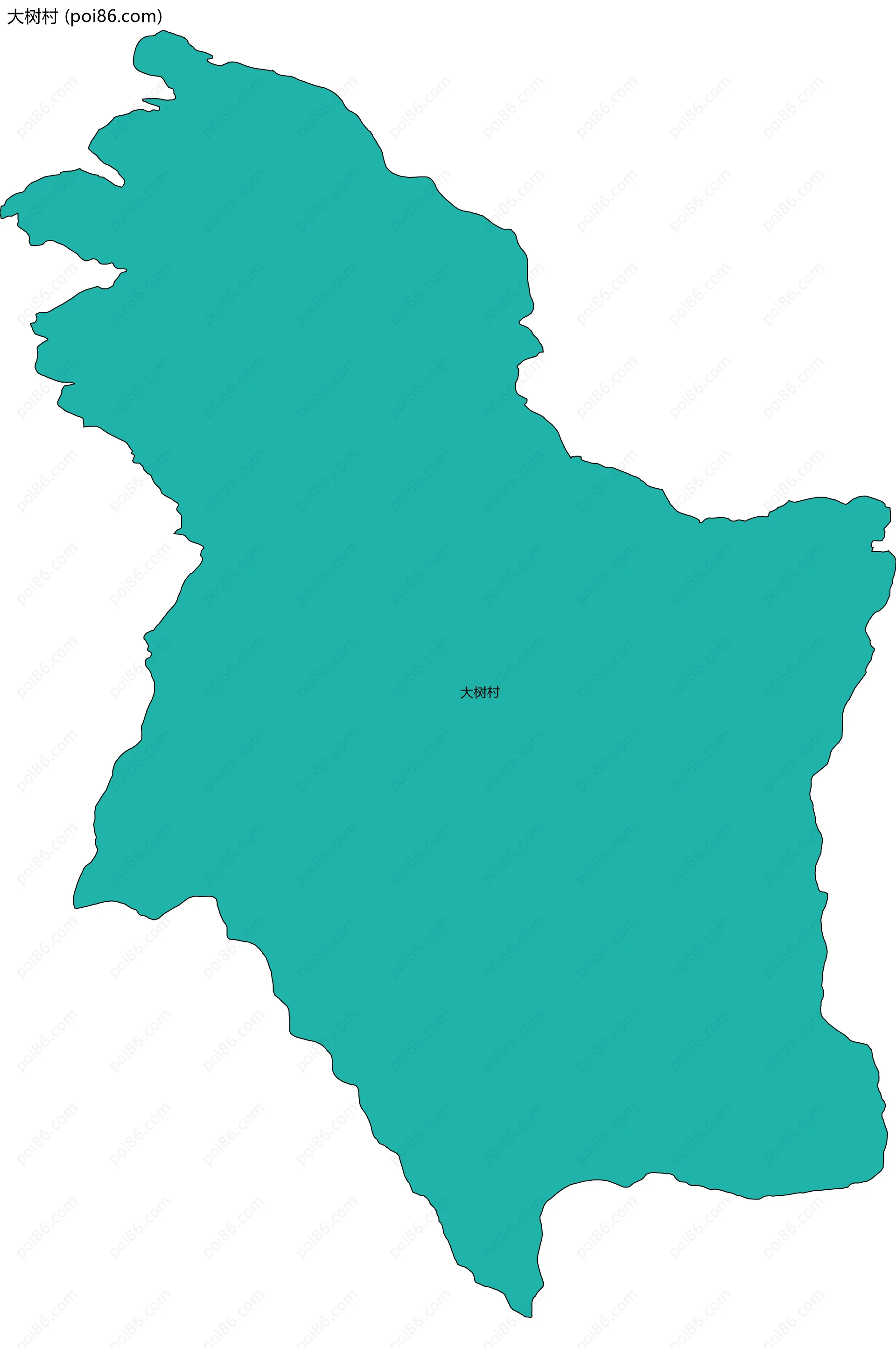 大树村边界地图