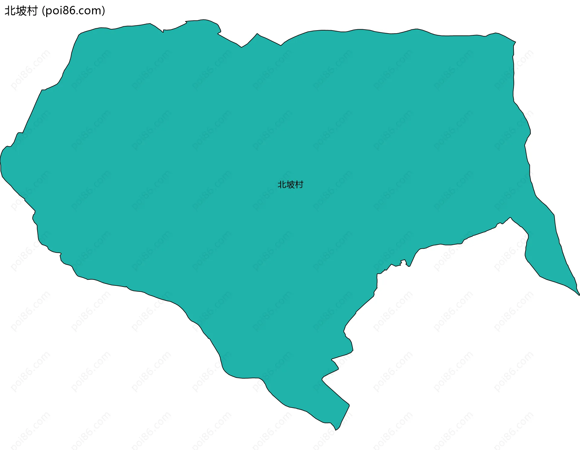 北坡村边界地图